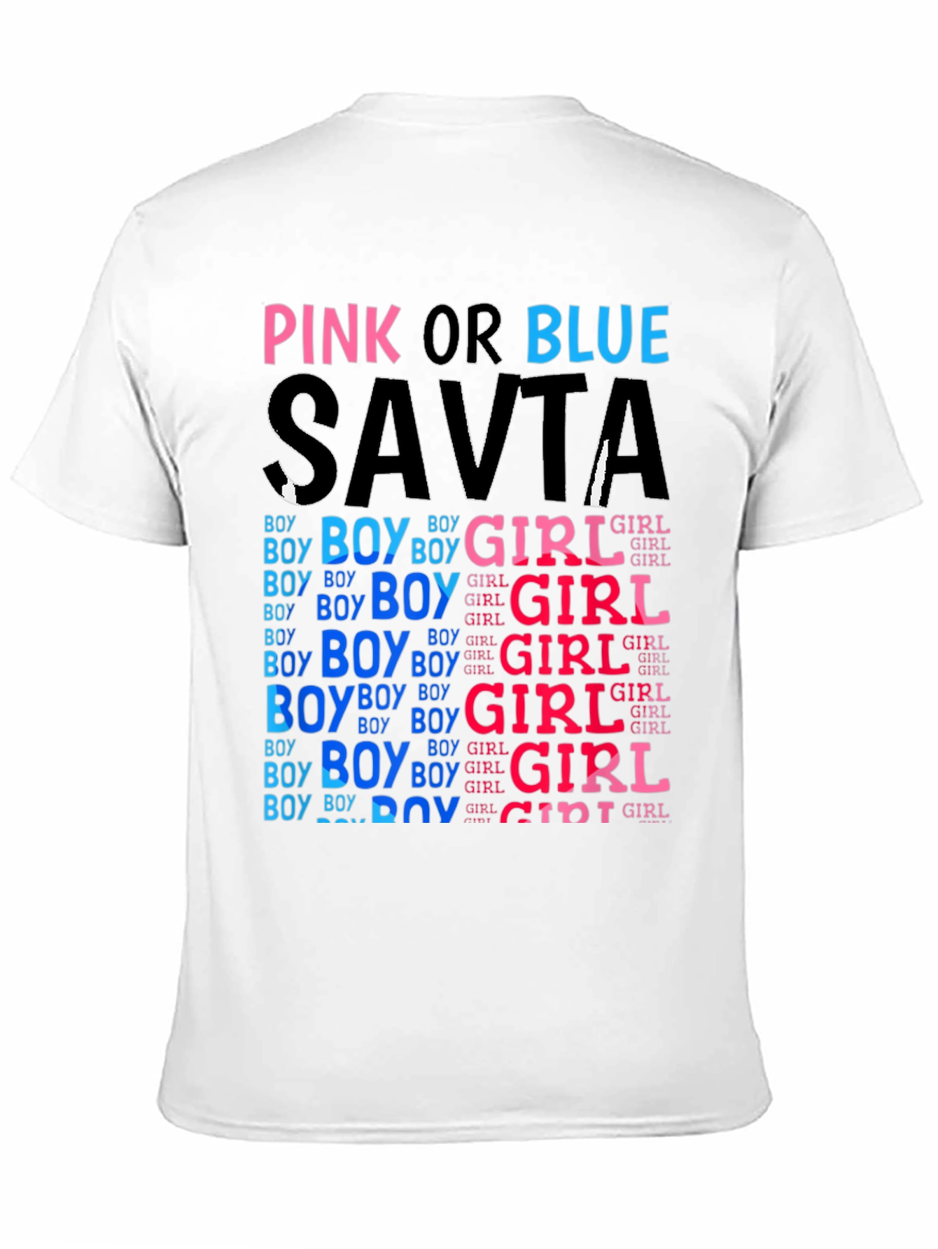 Pink or Blue Savta Gender Reveal T-Shirt