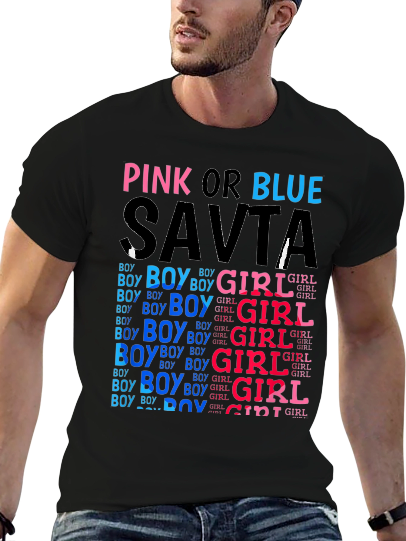 Pink or Blue Savta Gender Reveal T-Shirt