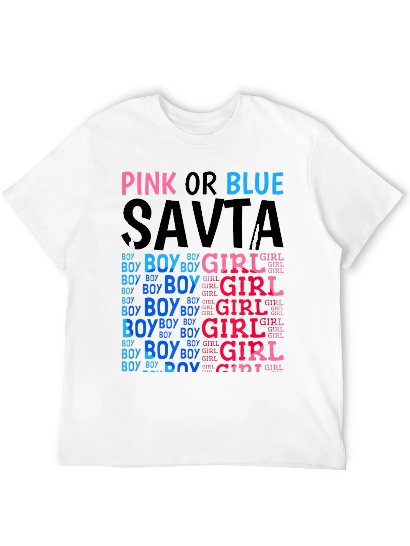 Pink or Blue Savta Gender Reveal T-Shirt