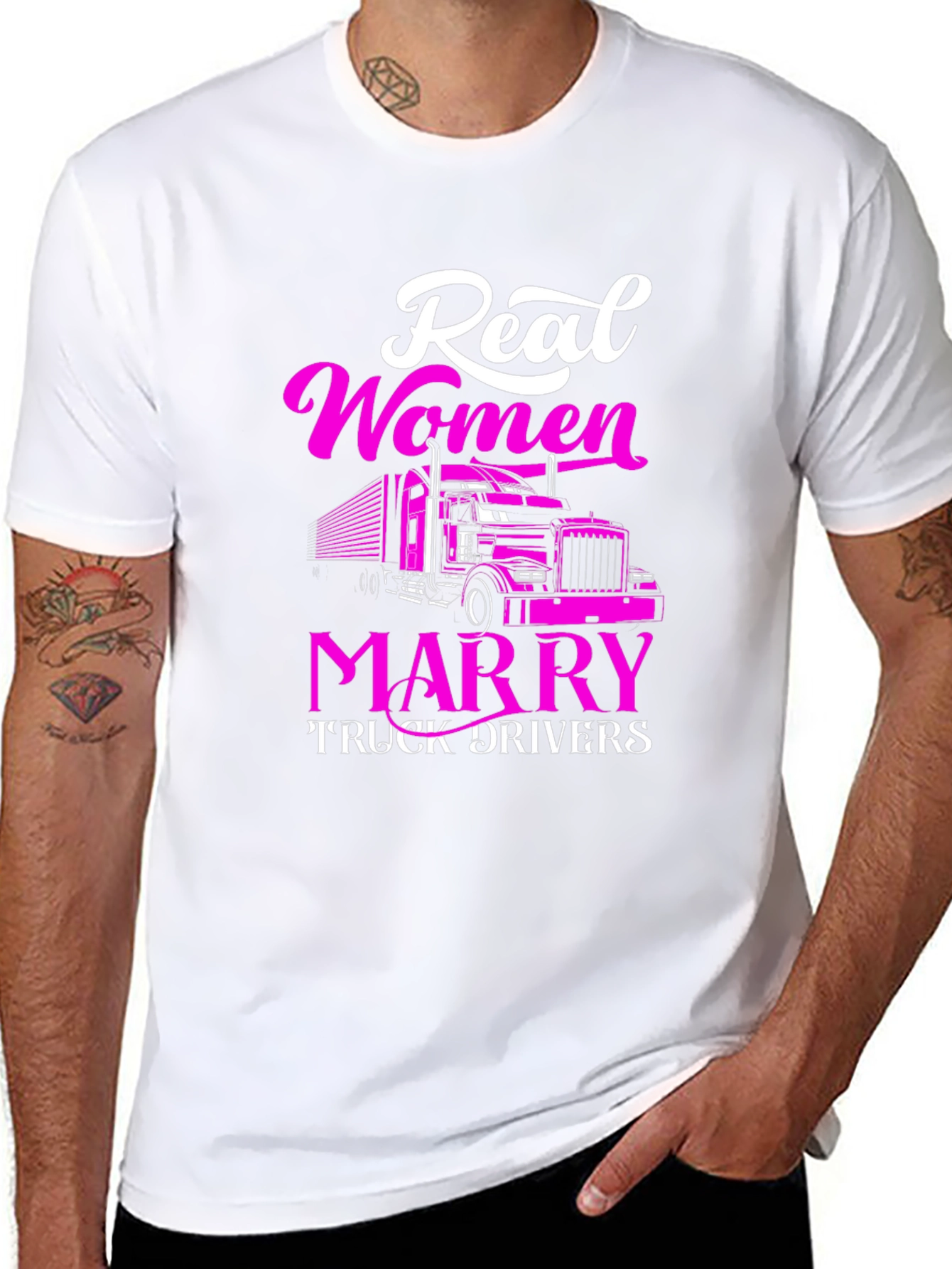 Real Women Marry Truck Drivers Graphic Tee