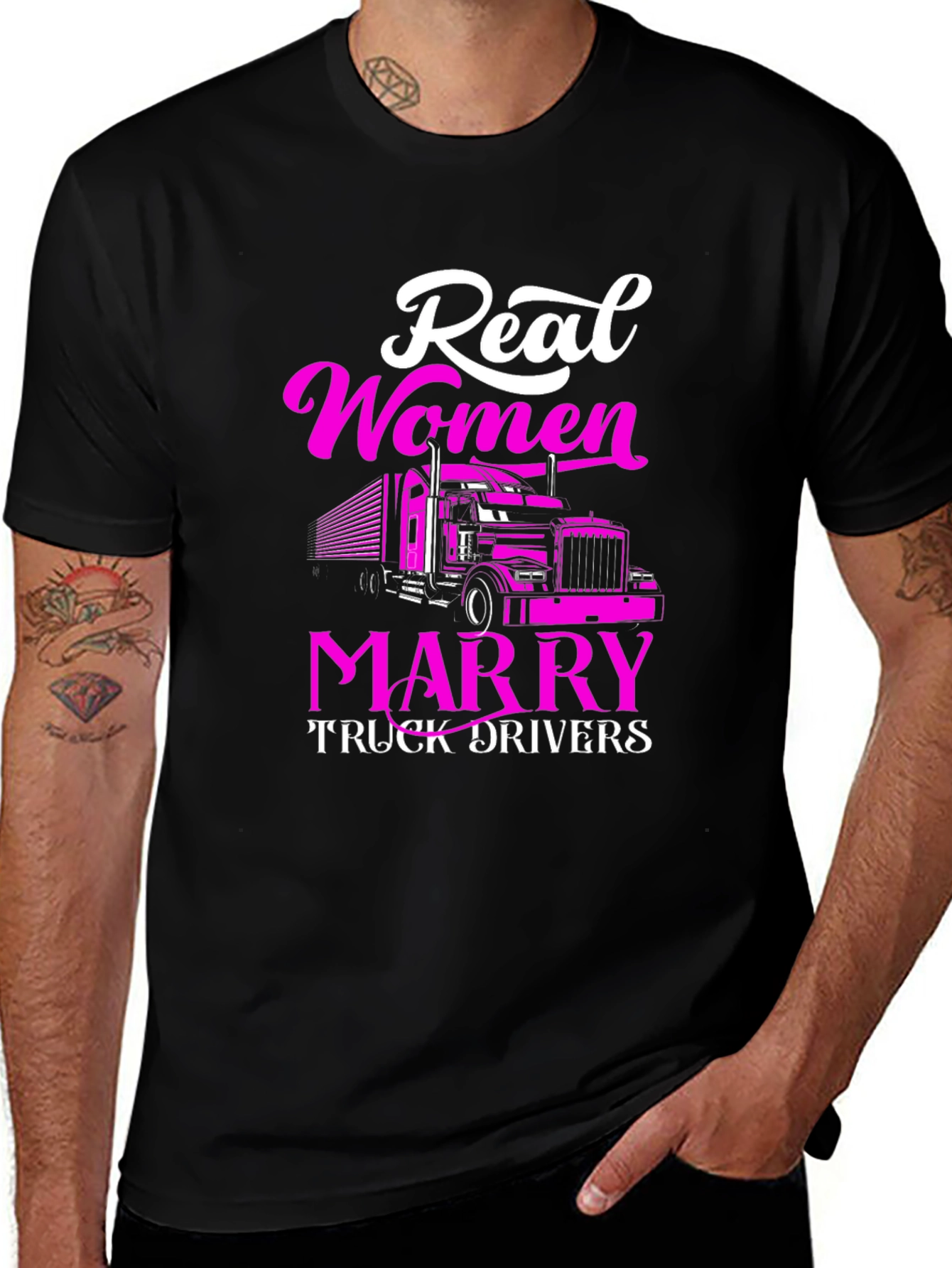 Real Women Marry Truck Drivers Graphic Tee
