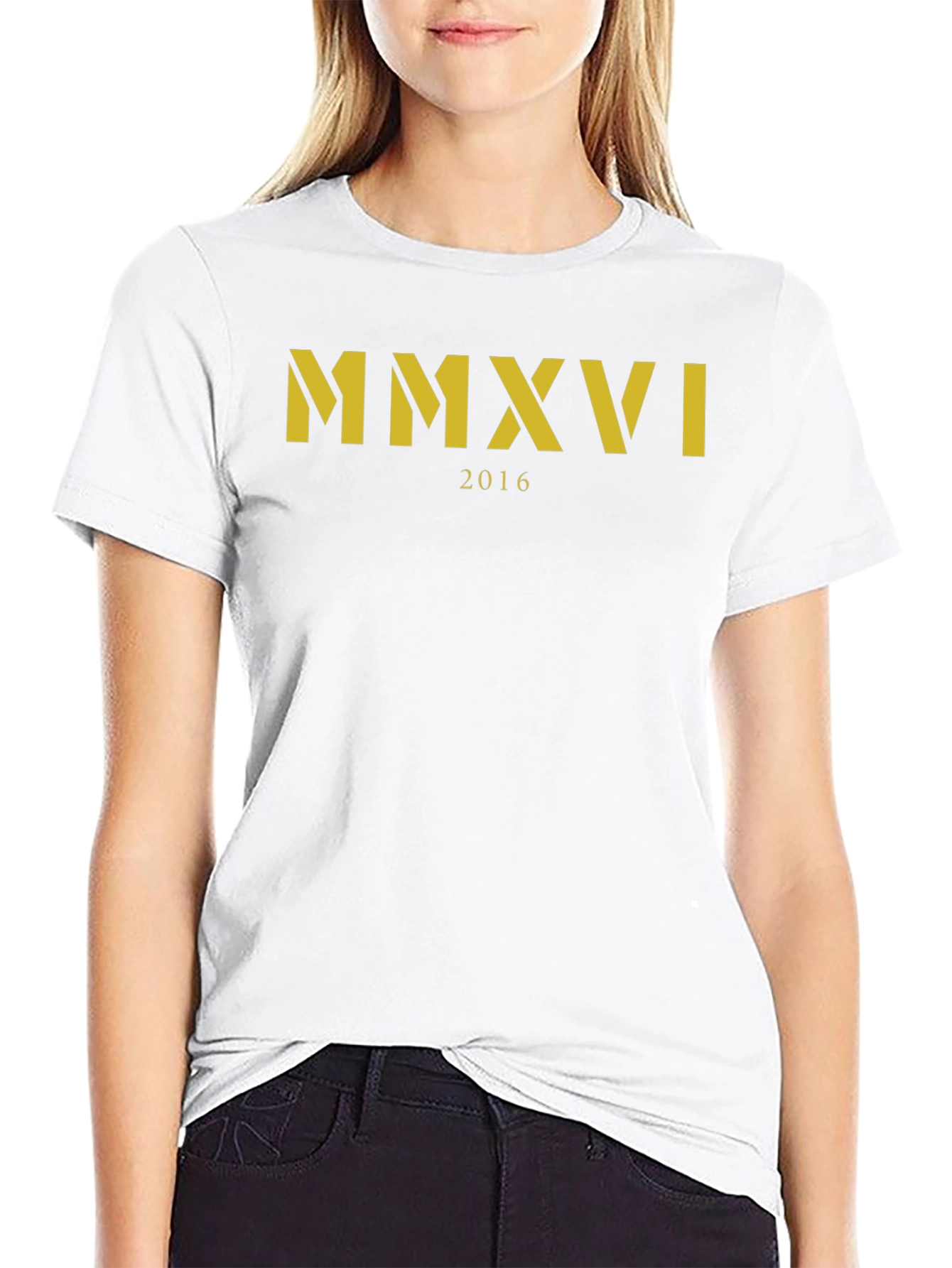 MMXVI 2016 Graphic T-Shirt - Black Cotton Tee