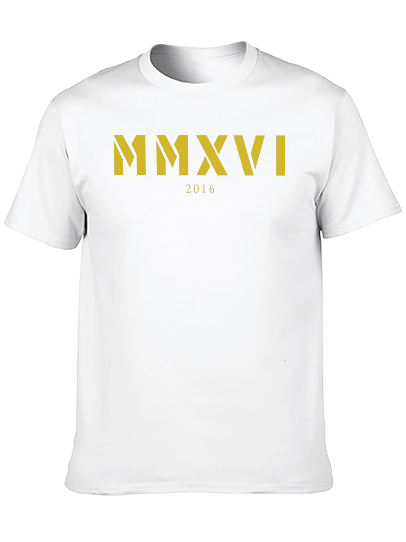 MMXVI 2016 Graphic T-Shirt - Black Cotton Tee
