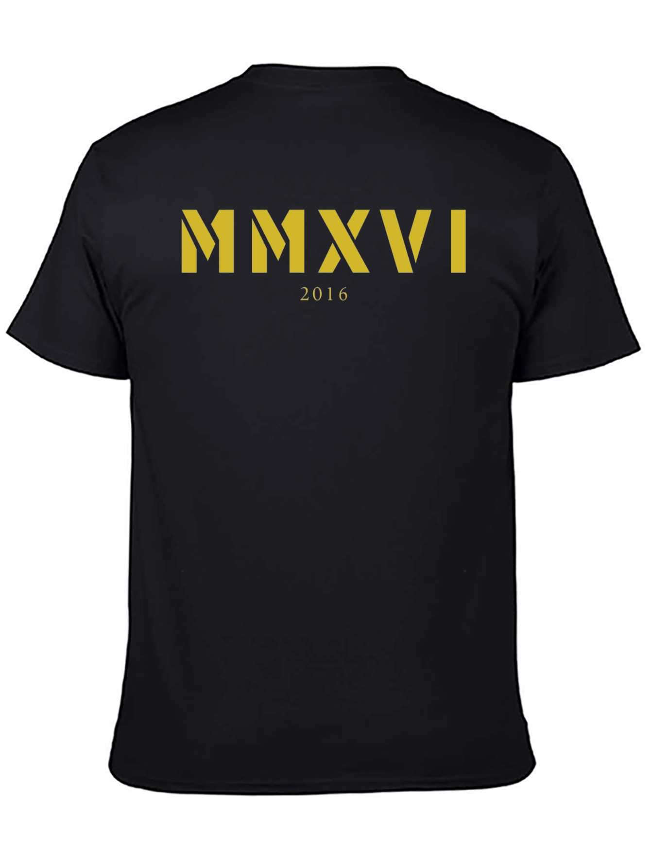 MMXVI 2016 Graphic T-Shirt - Black Cotton Tee
