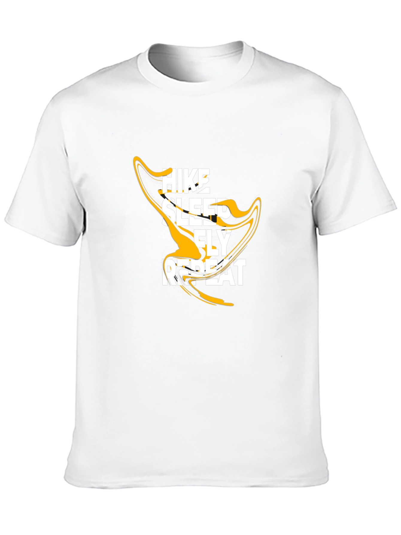 Hike Sleep Fly Repeat Graphic Tee - Black