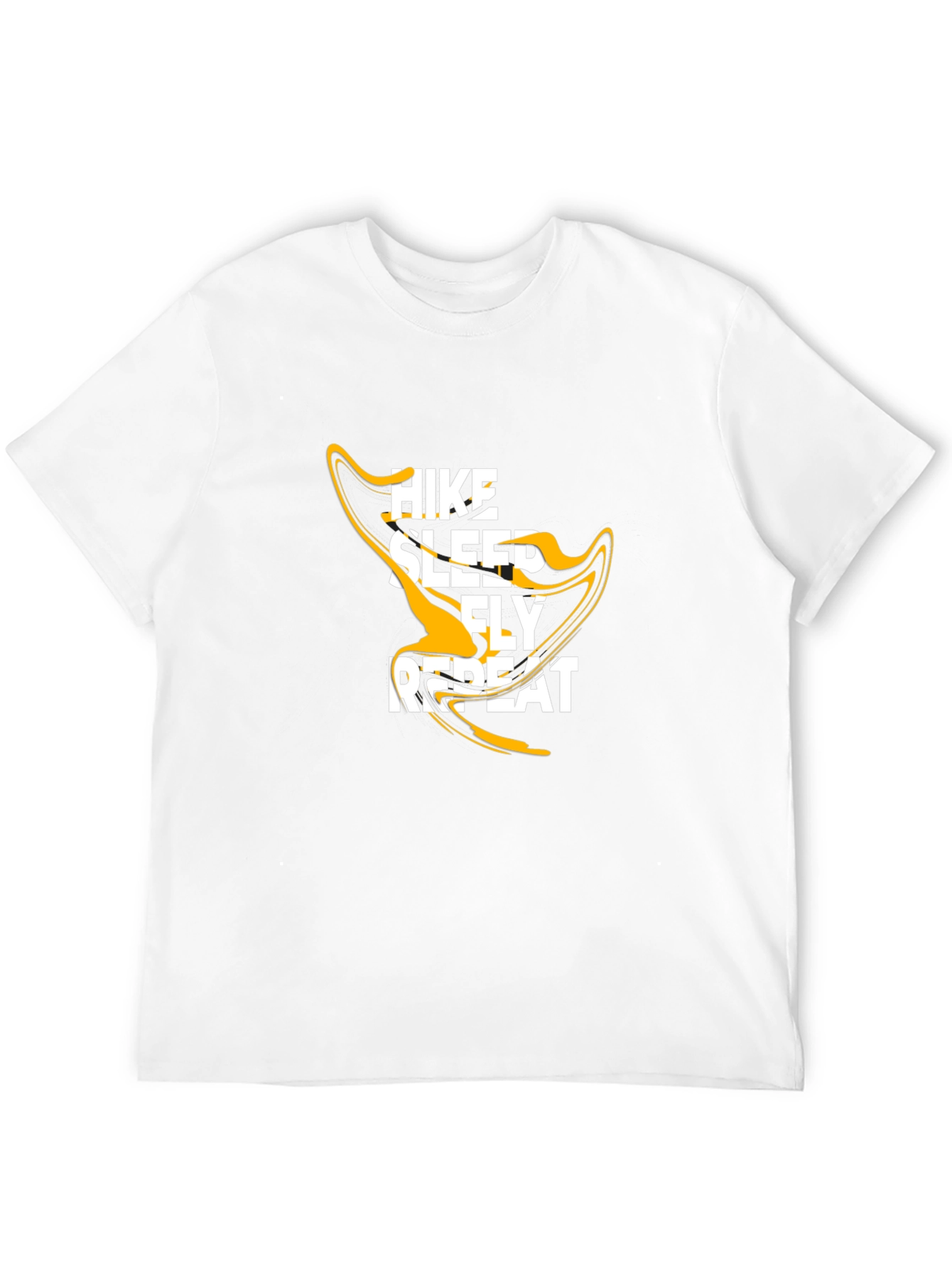Hike Sleep Fly Repeat Graphic Tee - Black