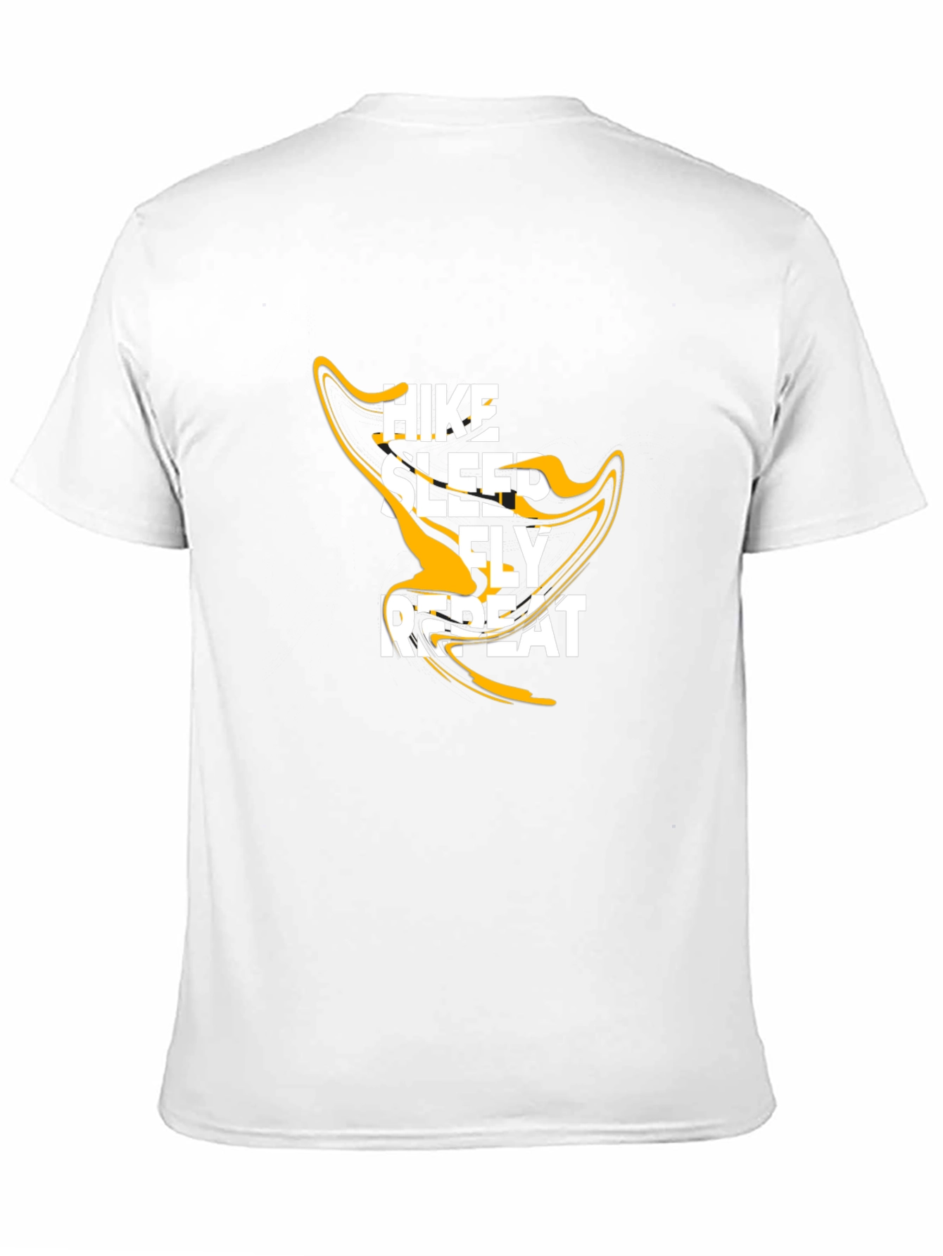 Hike Sleep Fly Repeat Graphic Tee - Black