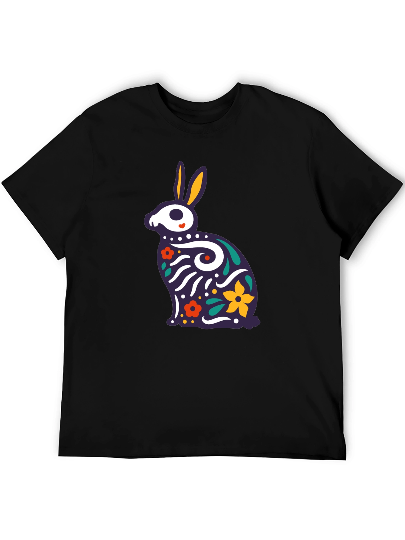 Rabbit Sugar Skull T-Shirt - Dia de los Muertos