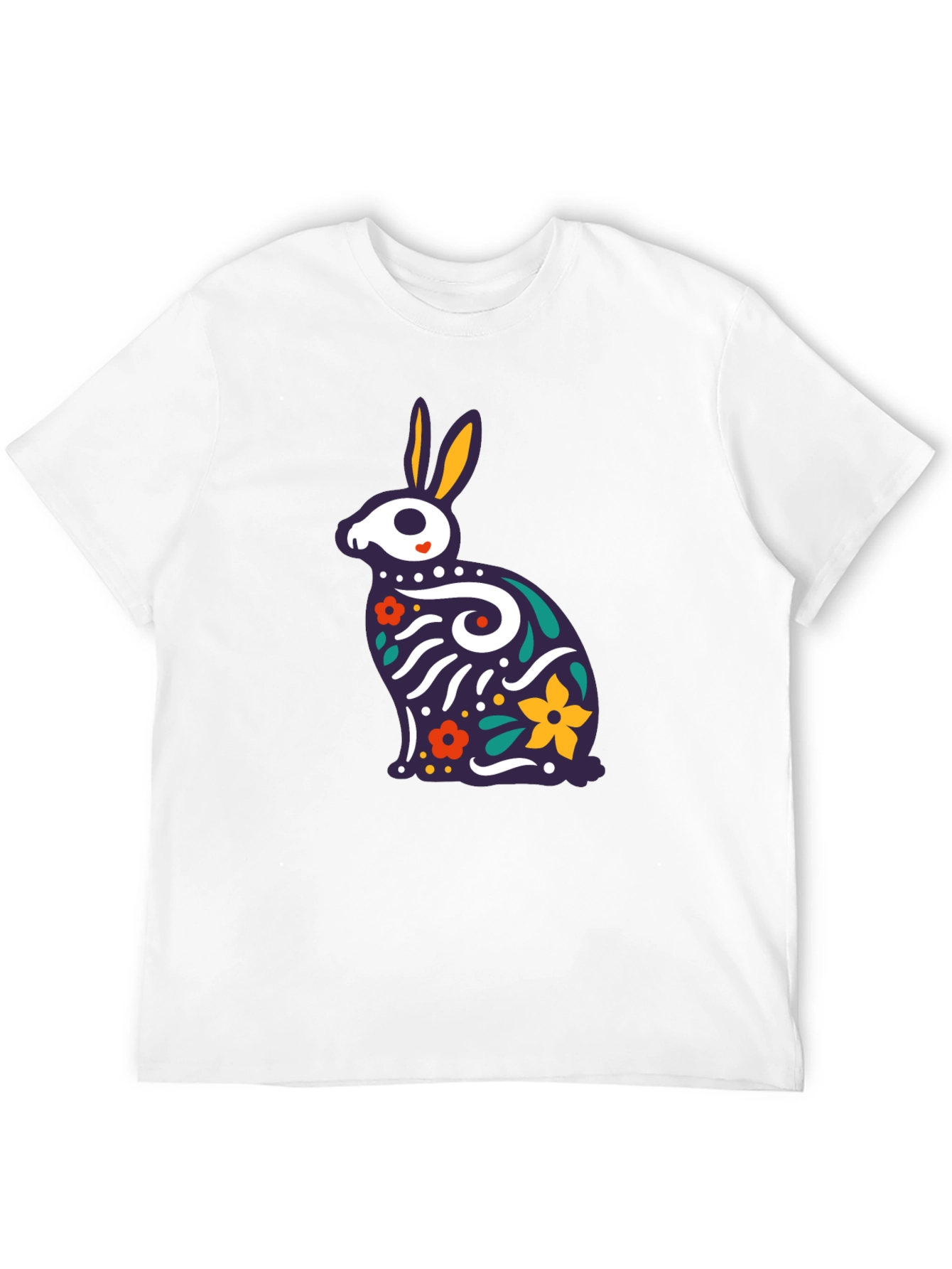 Rabbit Sugar Skull T-Shirt - Dia de los Muertos