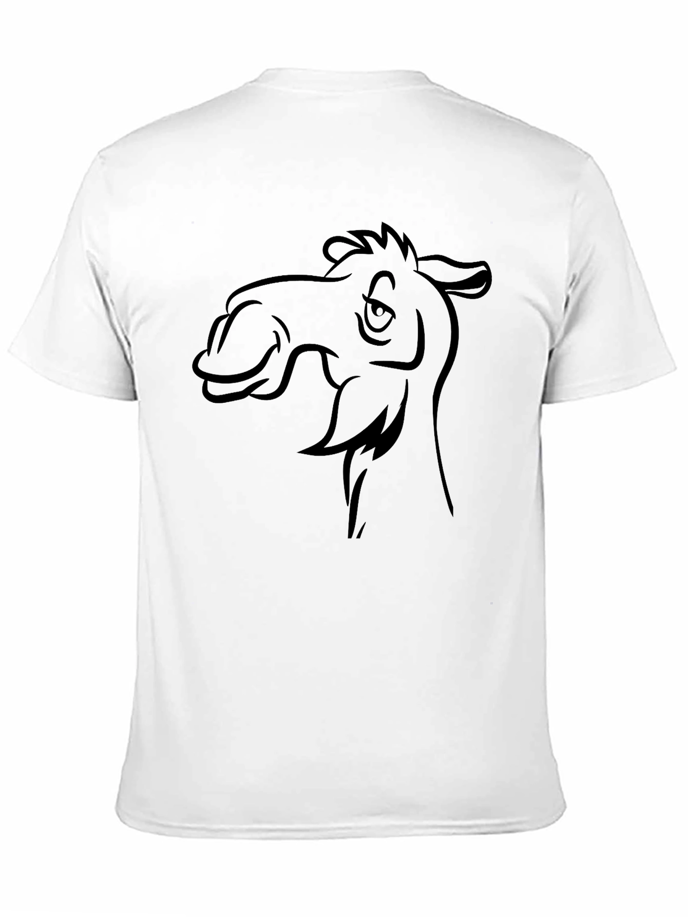 Camel Cartoon Graphic T-Shirt - Black Tee