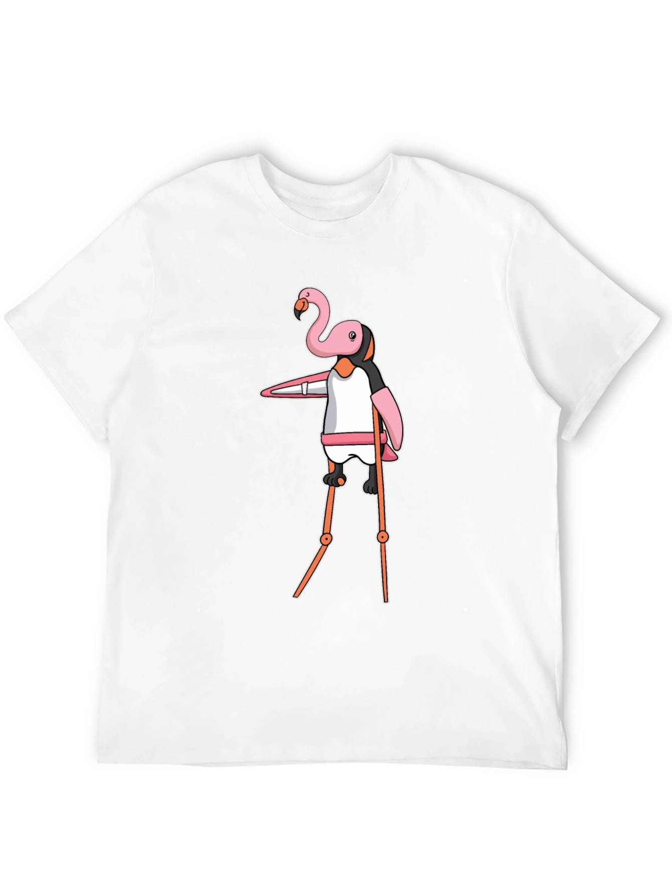 Flamingo Stilt Walker Graphic Tee - Black
