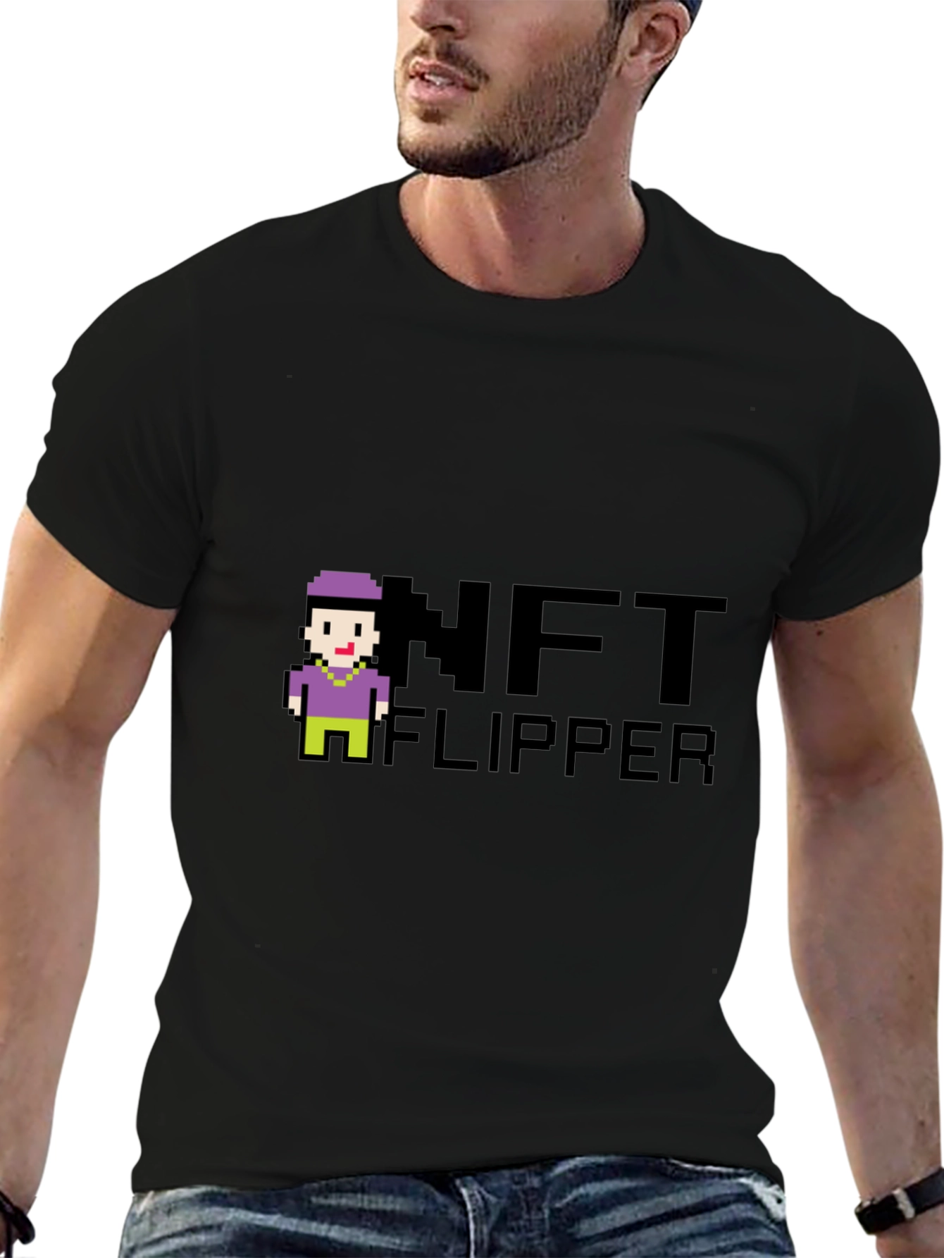 NFT Flipper Graphic Tee - Crypto Art Style