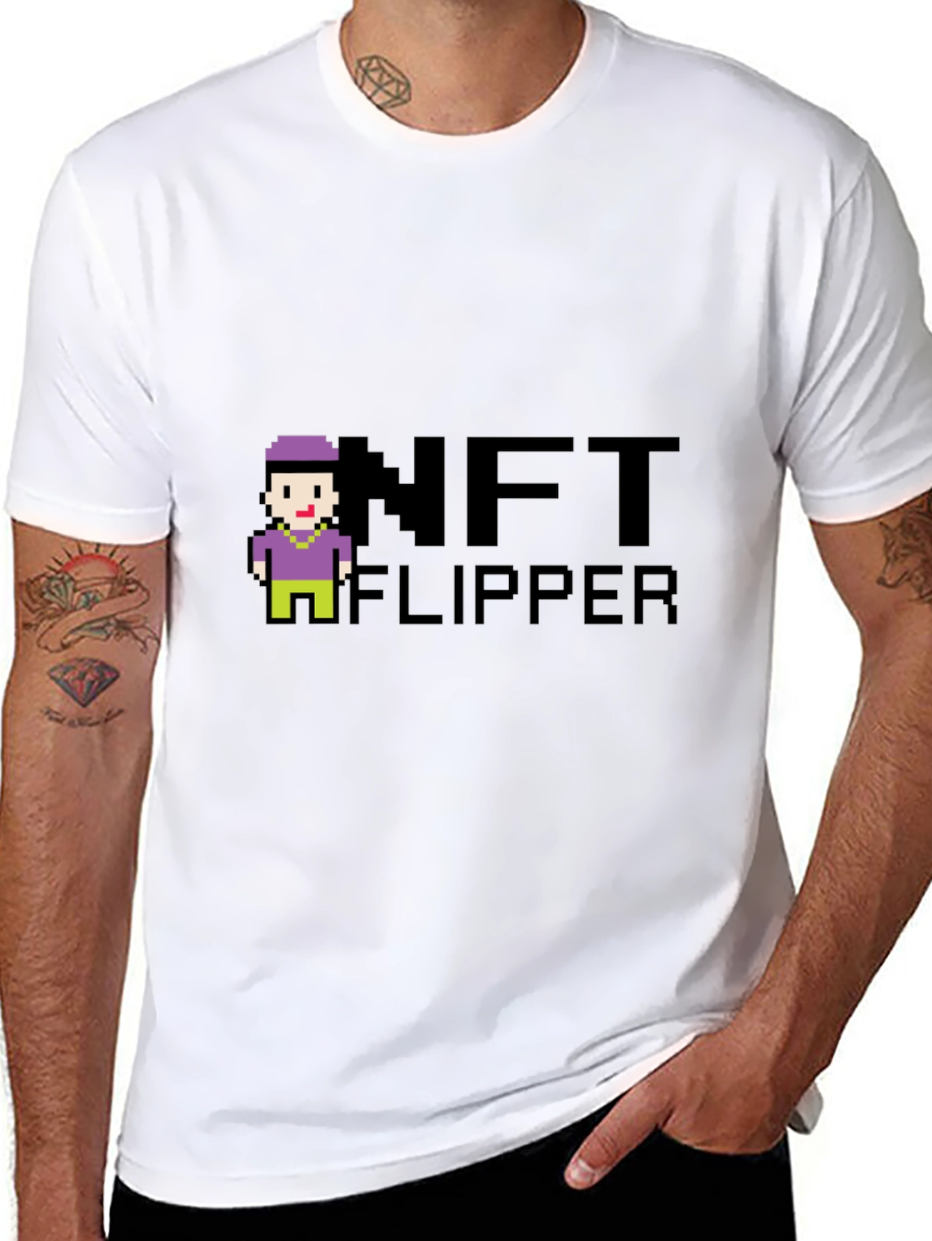 NFT Flipper Graphic Tee - Crypto Art Style