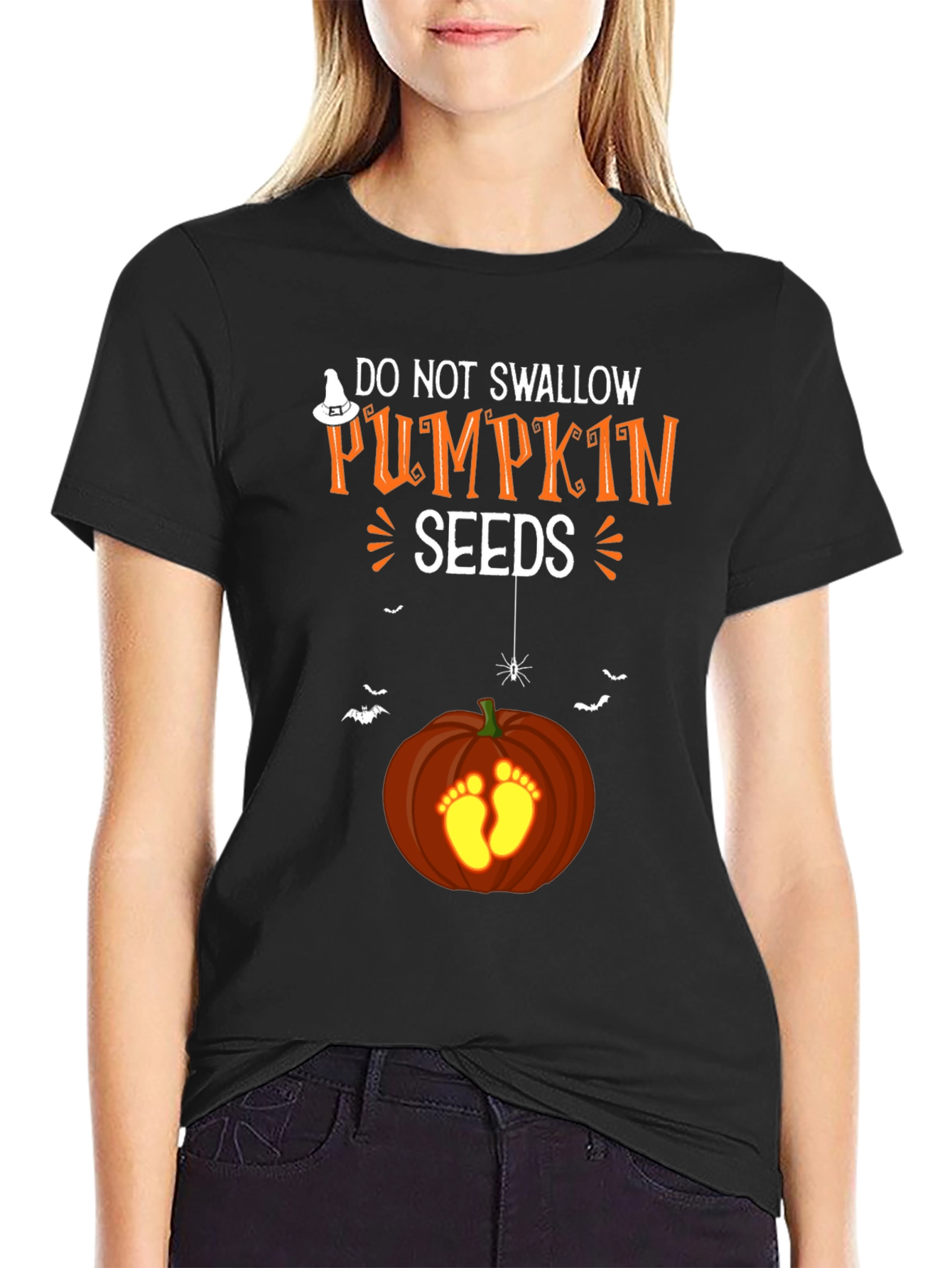 Halloween Pregnancy T-Shirt - Pumpkin Seeds