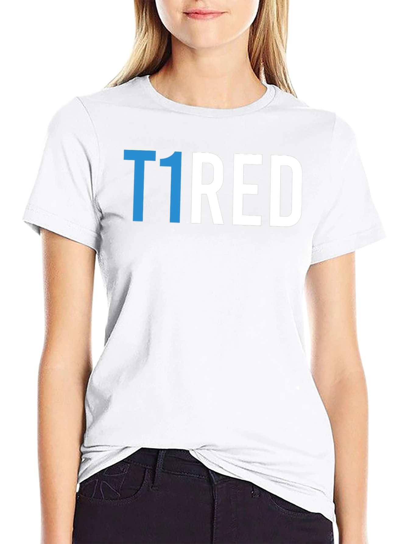 T1RED Graphic T-Shirt - Black Crew Neck