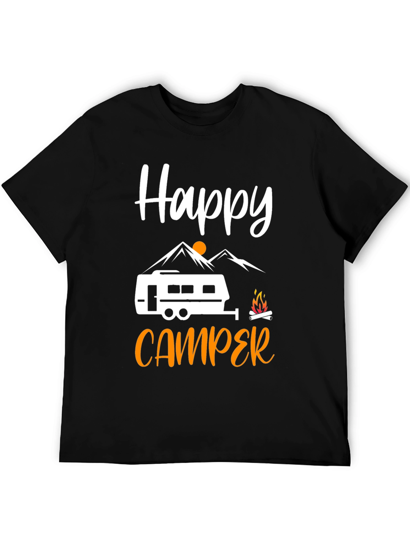 Happy Camper Graphic Tee - Outdoor Adventure Shirt