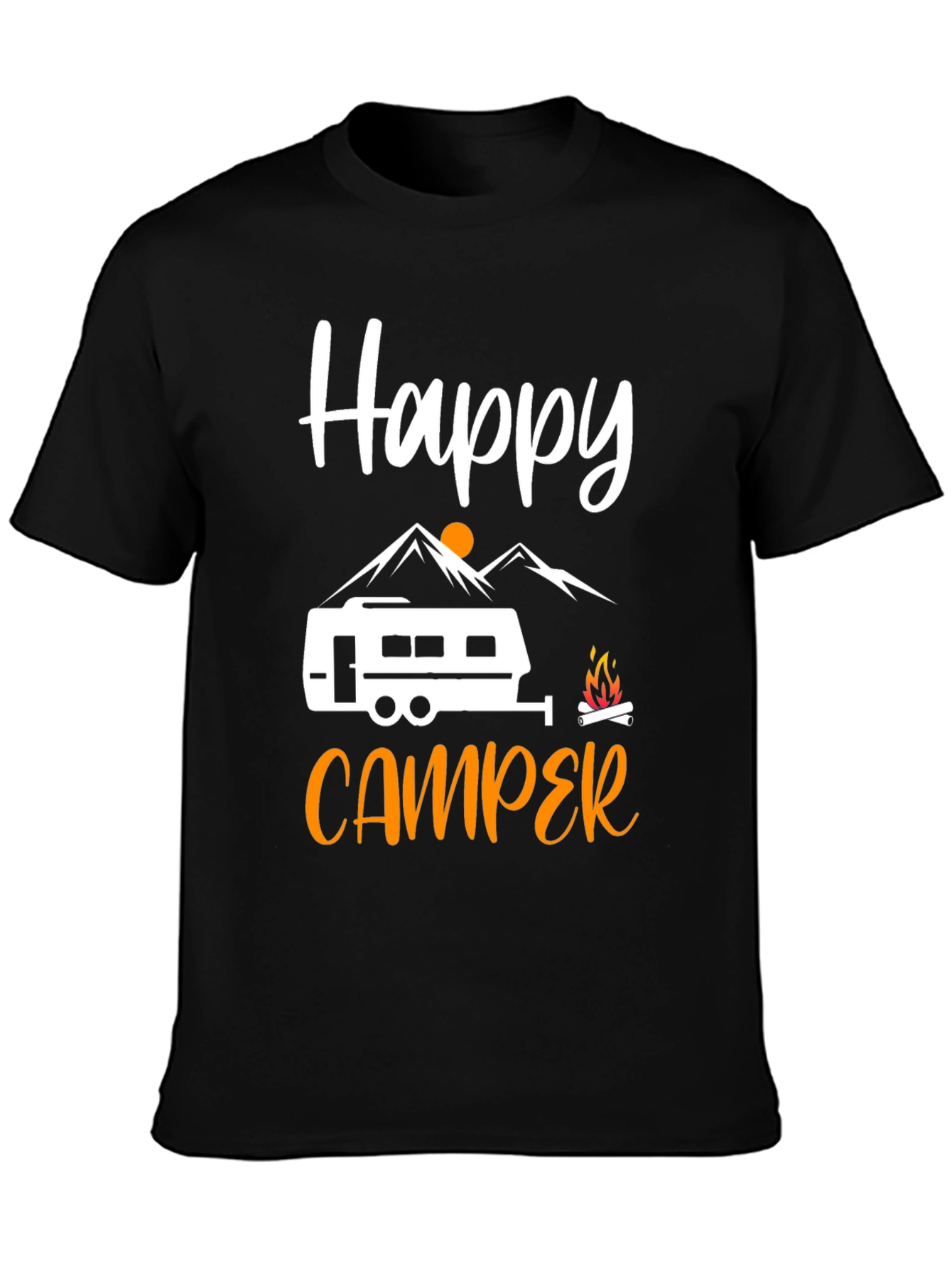 Happy Camper Graphic Tee - Outdoor Adventure Shirt
