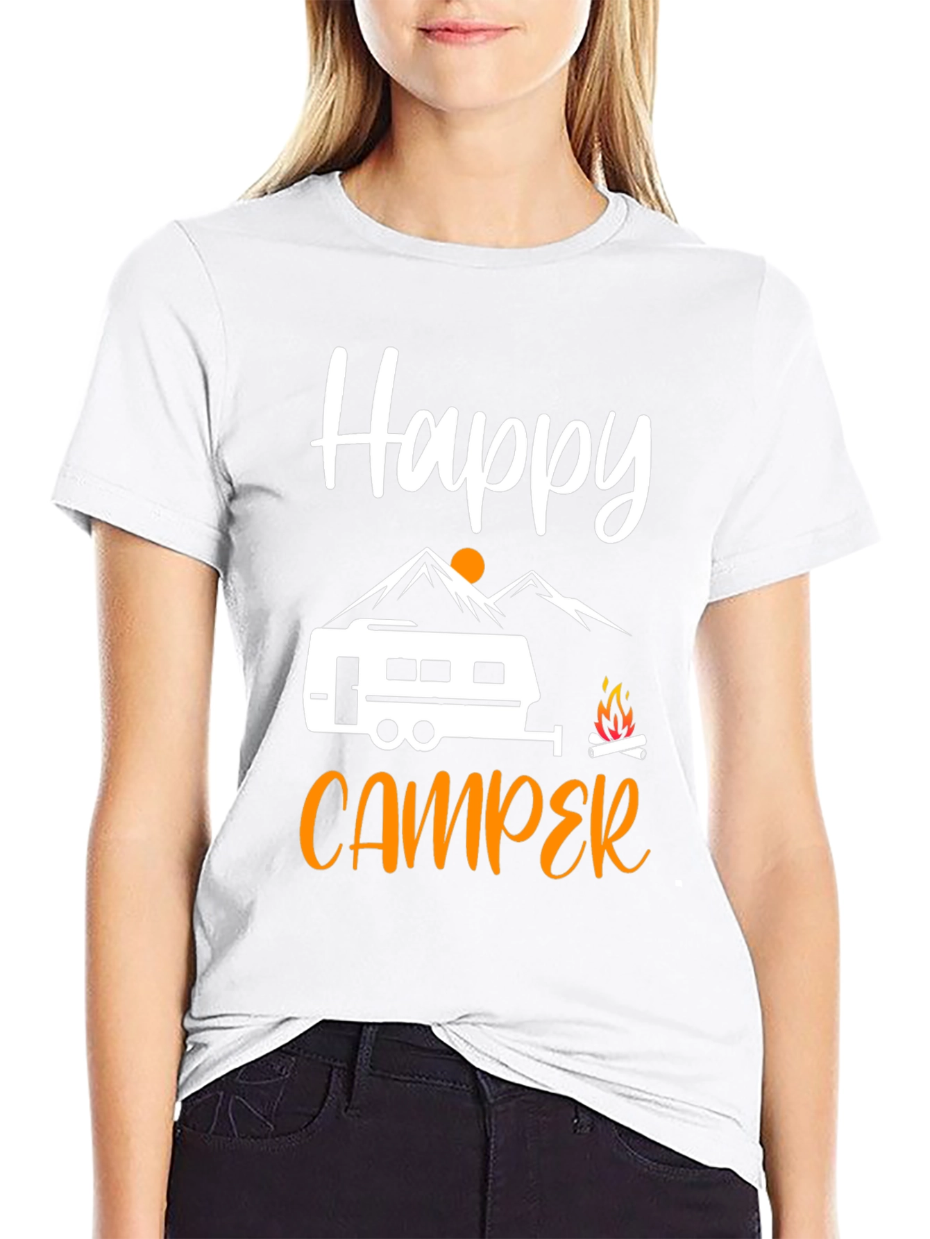 Happy Camper Graphic Tee - Outdoor Adventure Shirt