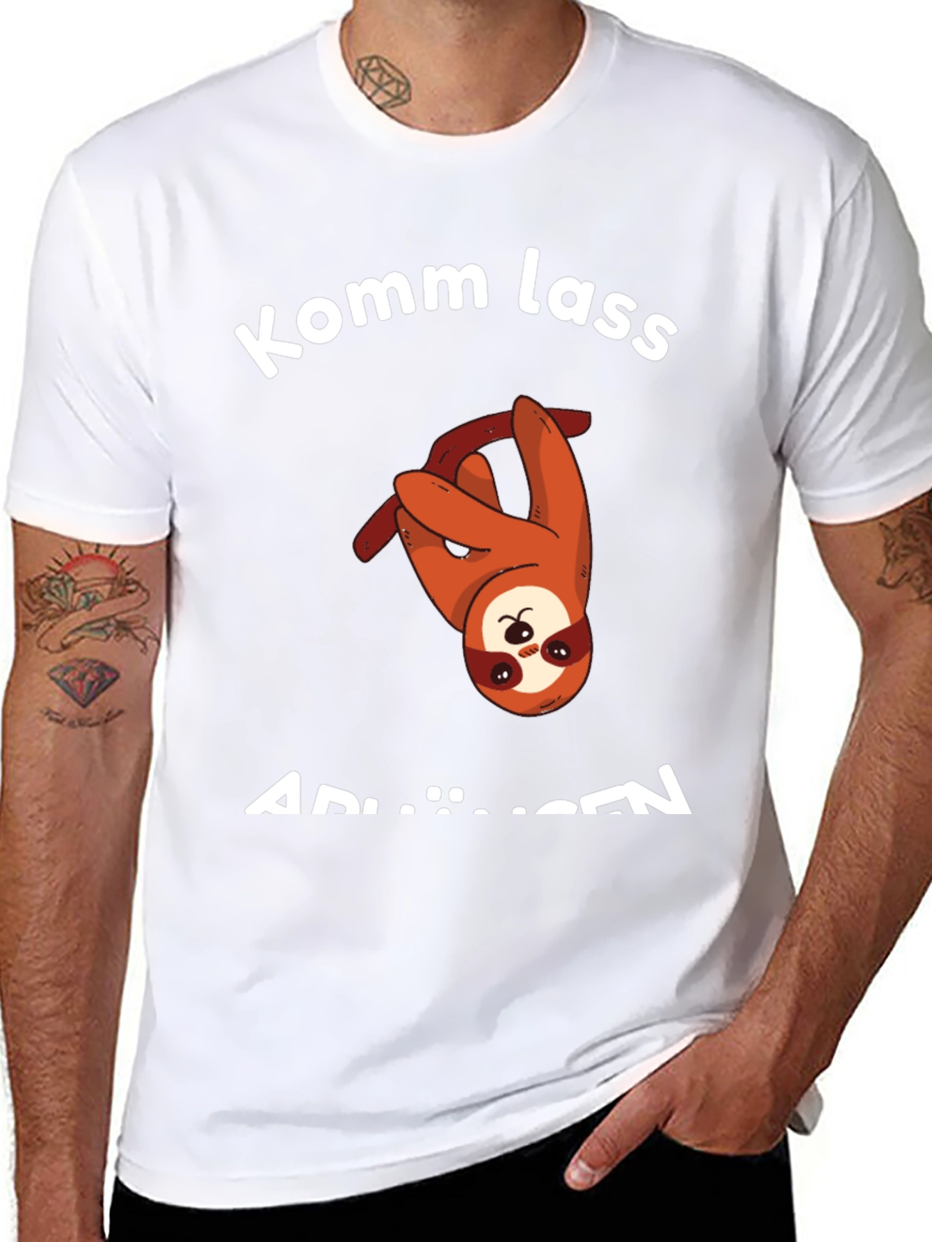 Komm Lass AbhÄngen T-Shirt - Sloth Graphic Tee