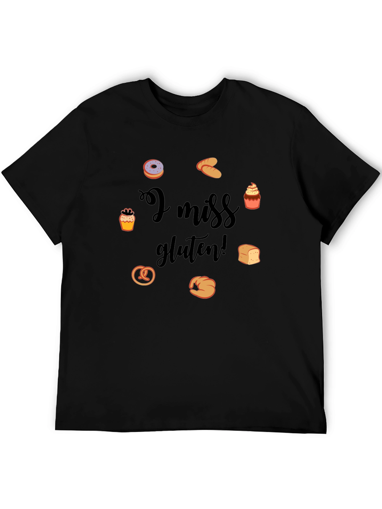 I Miss Gluten Black T-Shirt