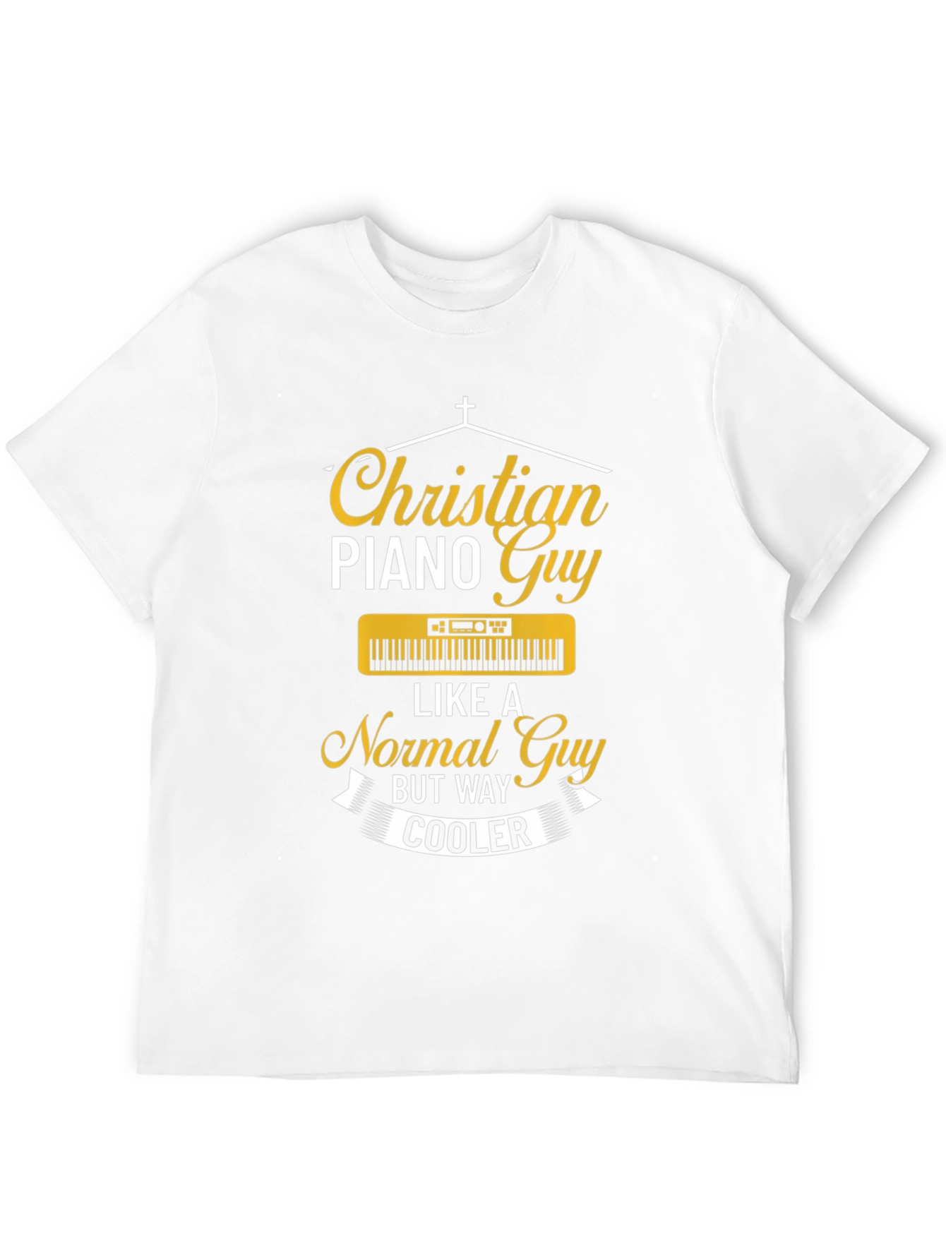 Christian Piano Guy T-Shirt - Religious Musician Apparel