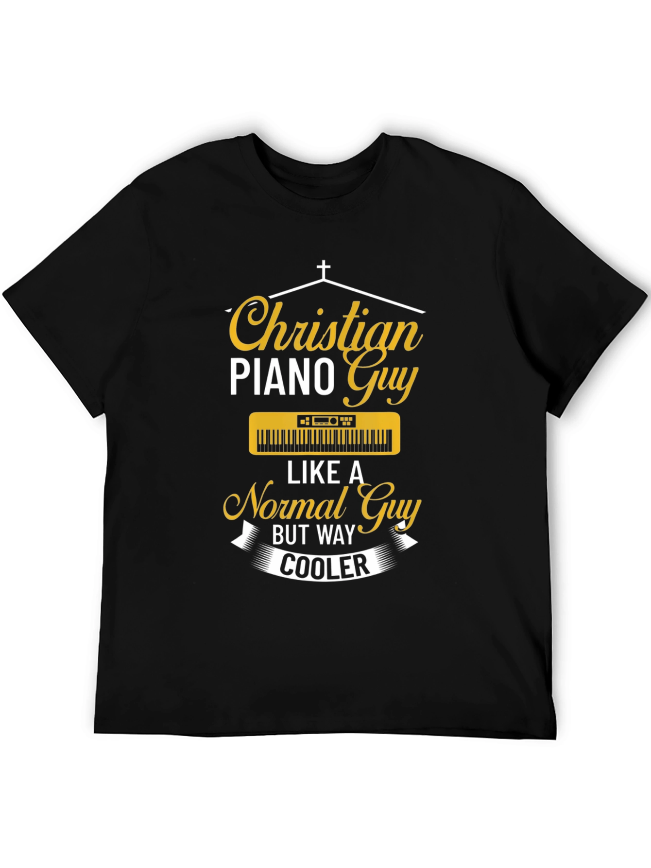 Christian Piano Guy T-Shirt - Religious Musician Apparel
