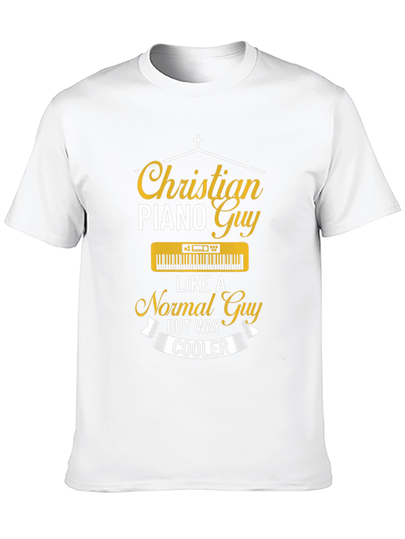 Christian Piano Guy T-Shirt - Religious Musician Apparel