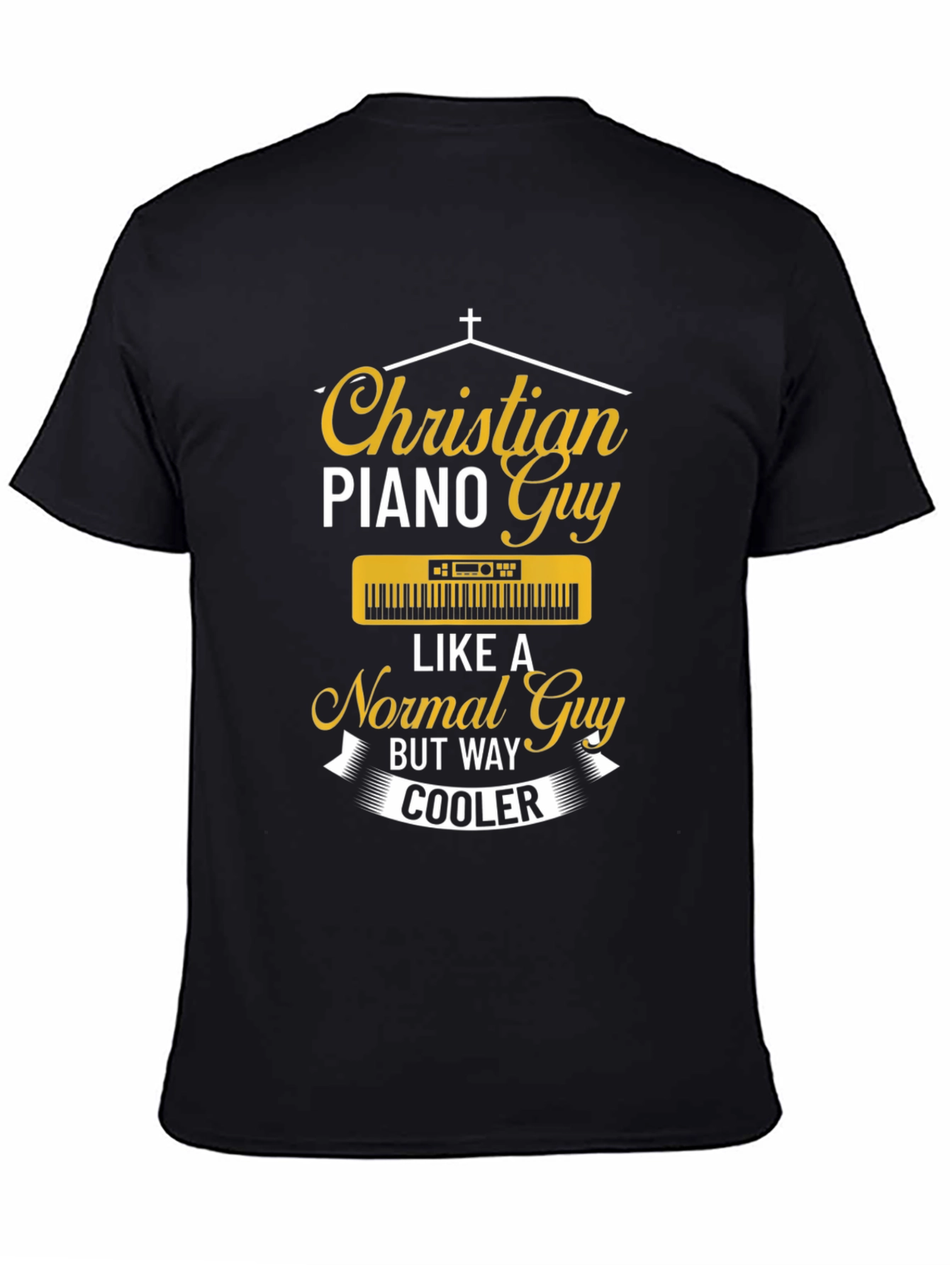Christian Piano Guy T-Shirt - Religious Musician Apparel