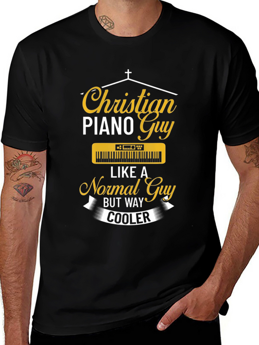 Christian Piano Guy T-Shirt - Religious Musician Apparel