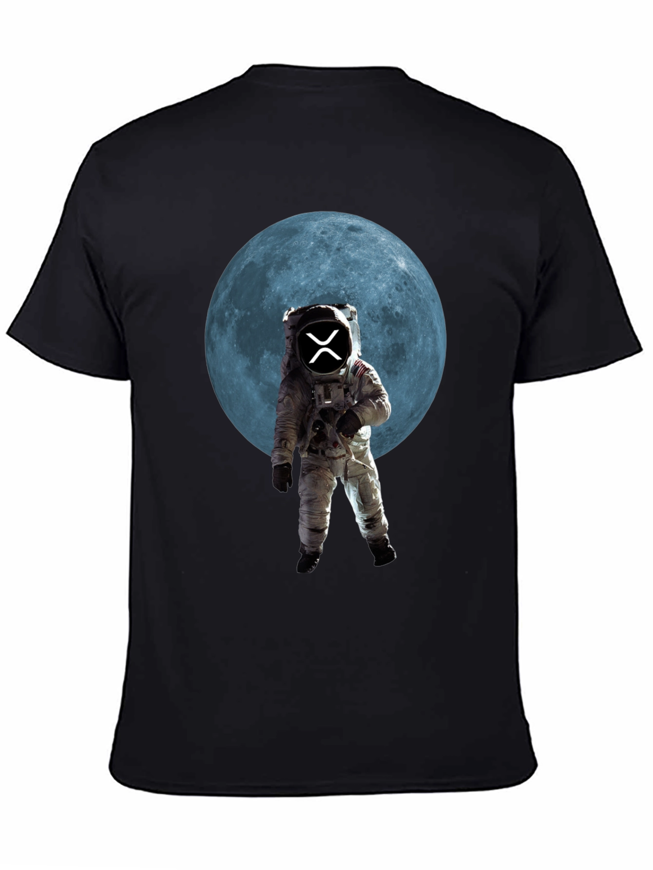 Astronaut Moon Graphic Tee - Black