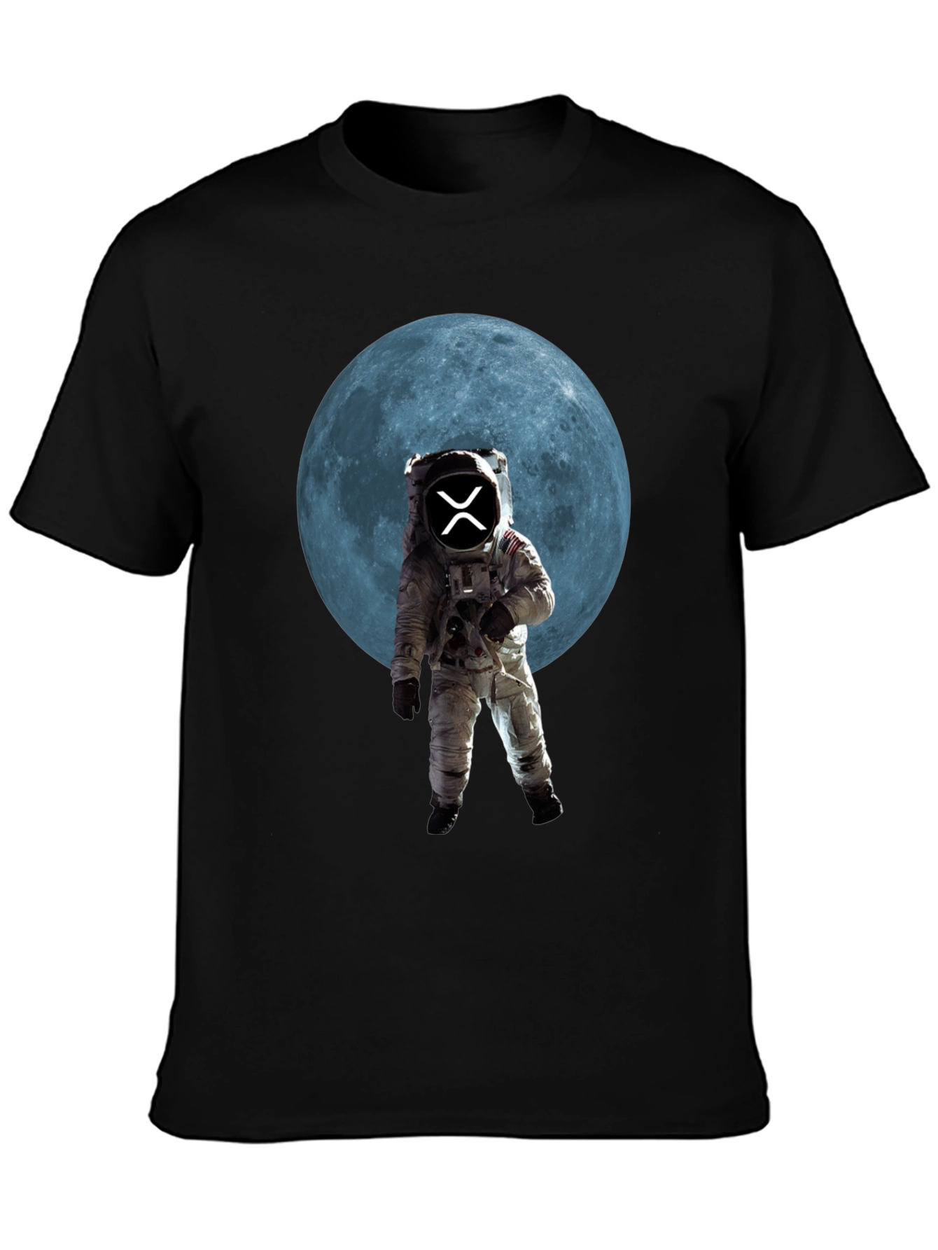 Astronaut Moon Graphic Tee - Black