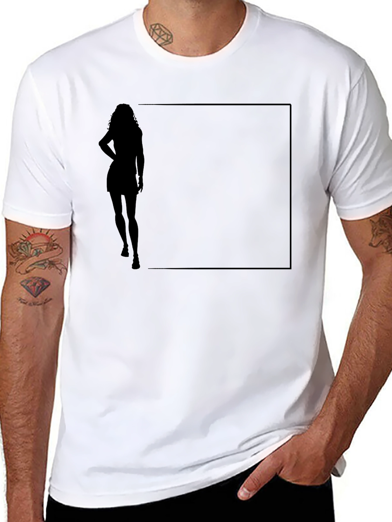 Black Silhouette Graphic Tee