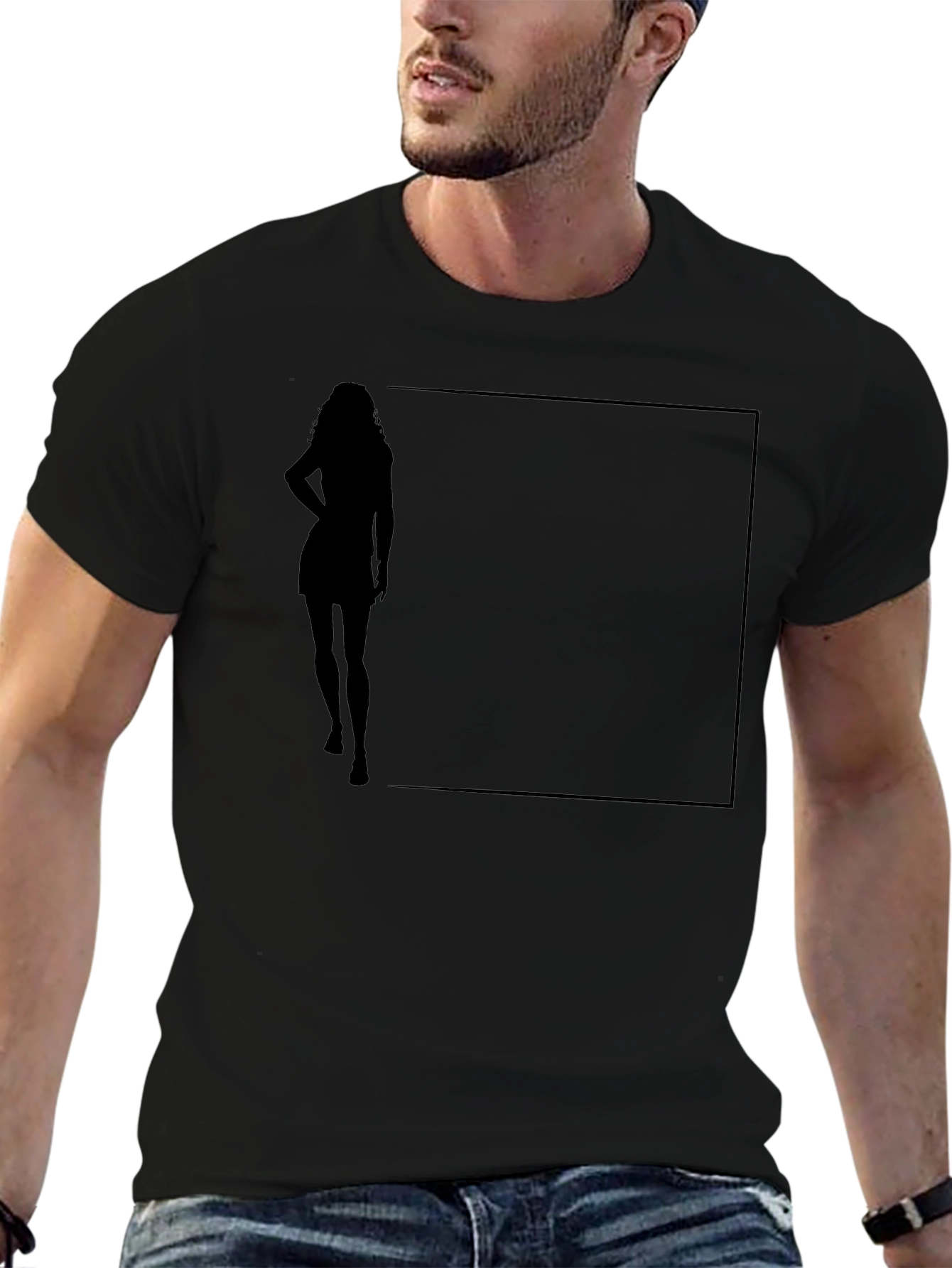 Black Silhouette Graphic Tee