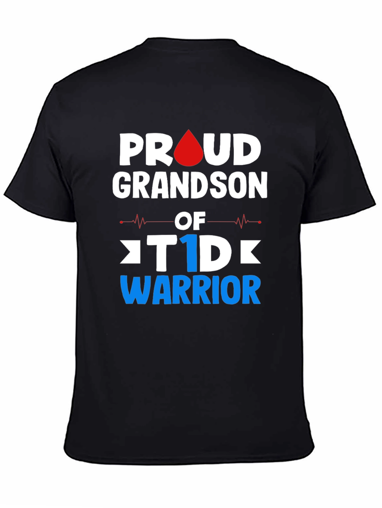 Proud Grandson T1D Warrior Graphic T-Shirt