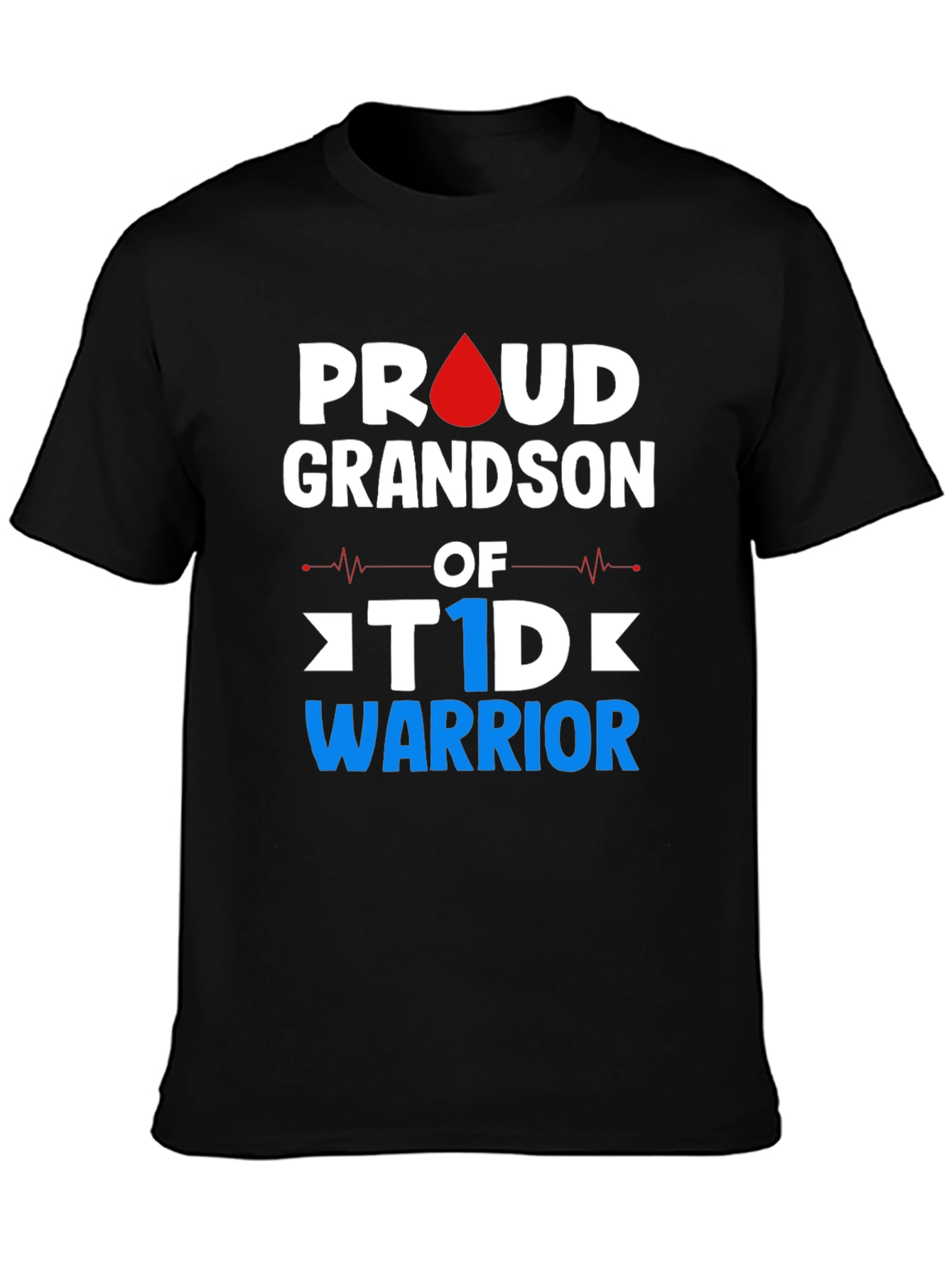 Proud Grandson T1D Warrior Graphic T-Shirt