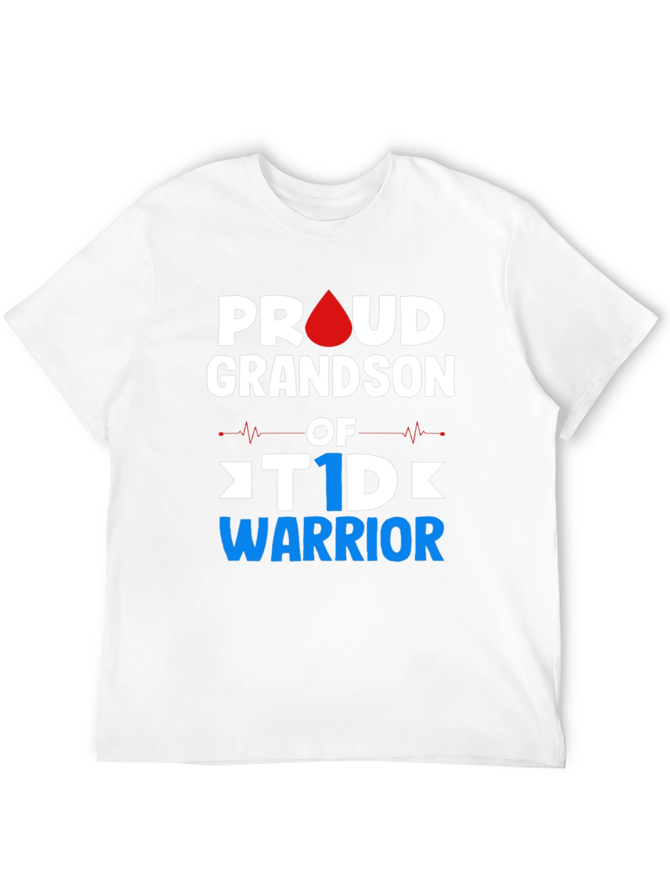 Proud Grandson T1D Warrior Graphic T-Shirt