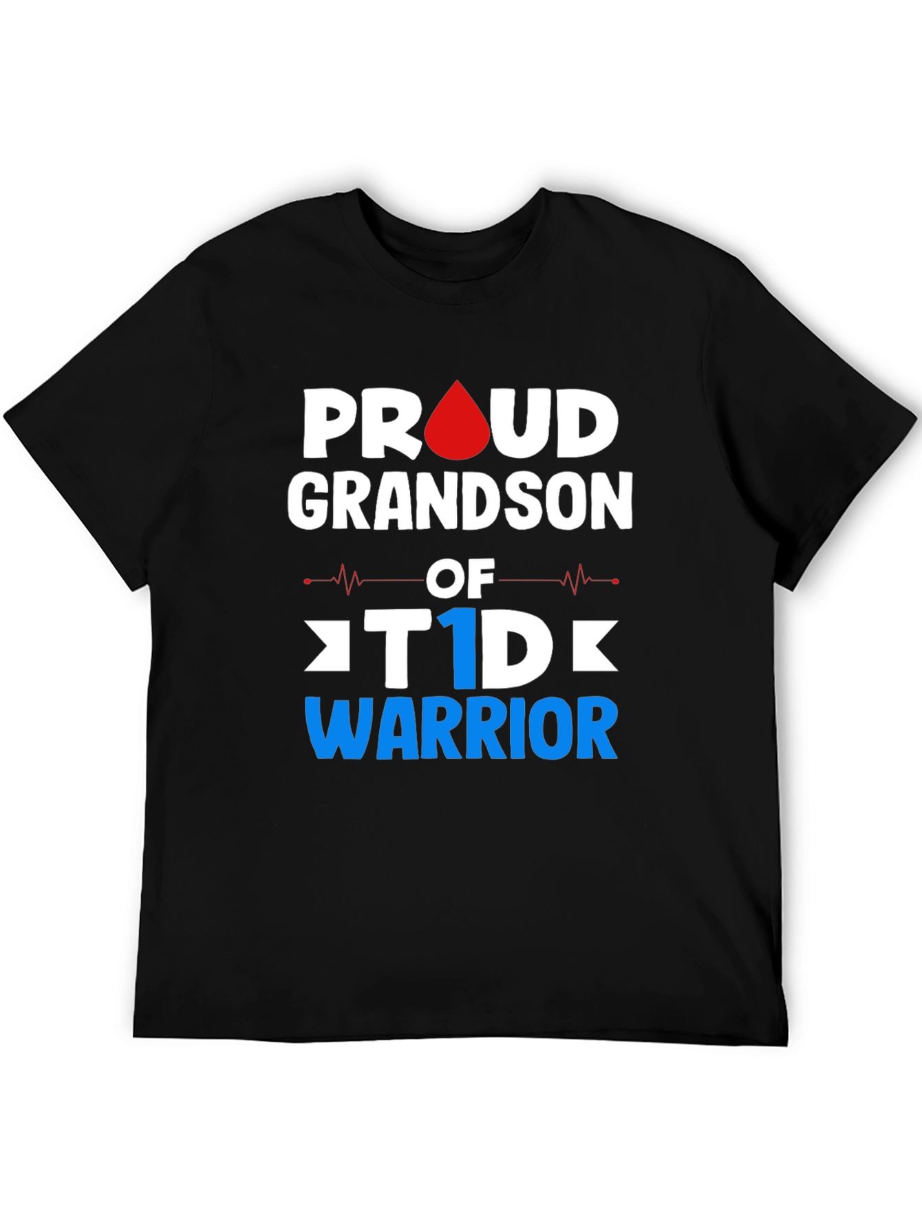 Proud Grandson T1D Warrior Graphic T-Shirt