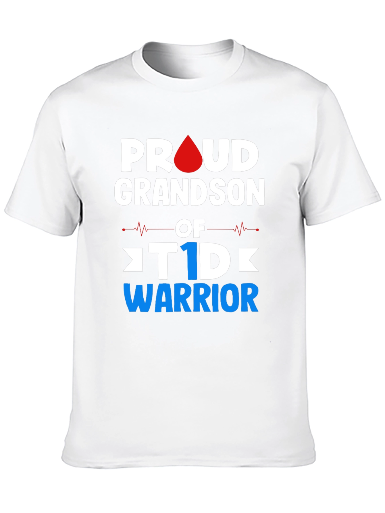 Proud Grandson T1D Warrior Graphic T-Shirt