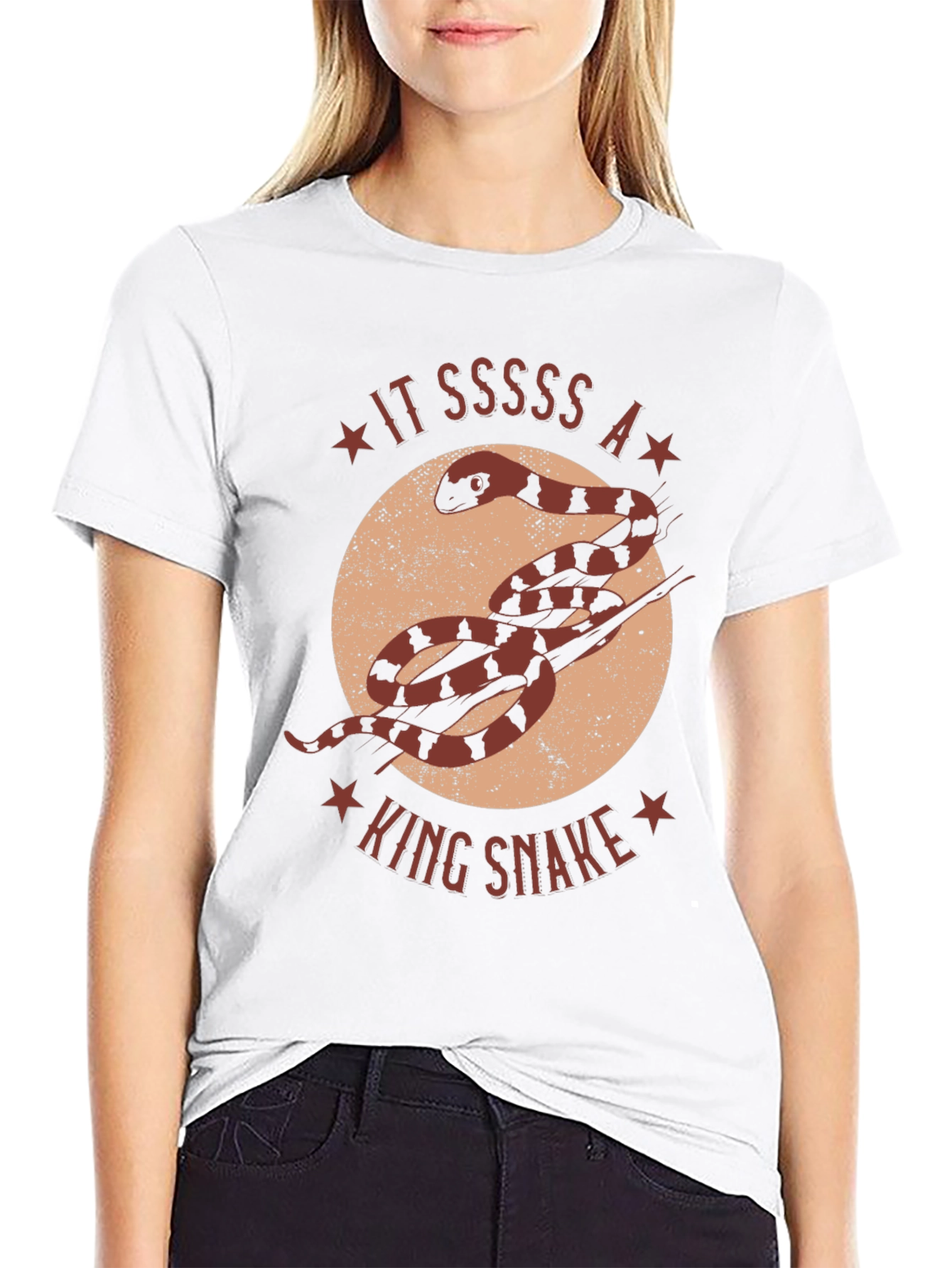 King Snake Graphic T-Shirt - Unique Animal Design
