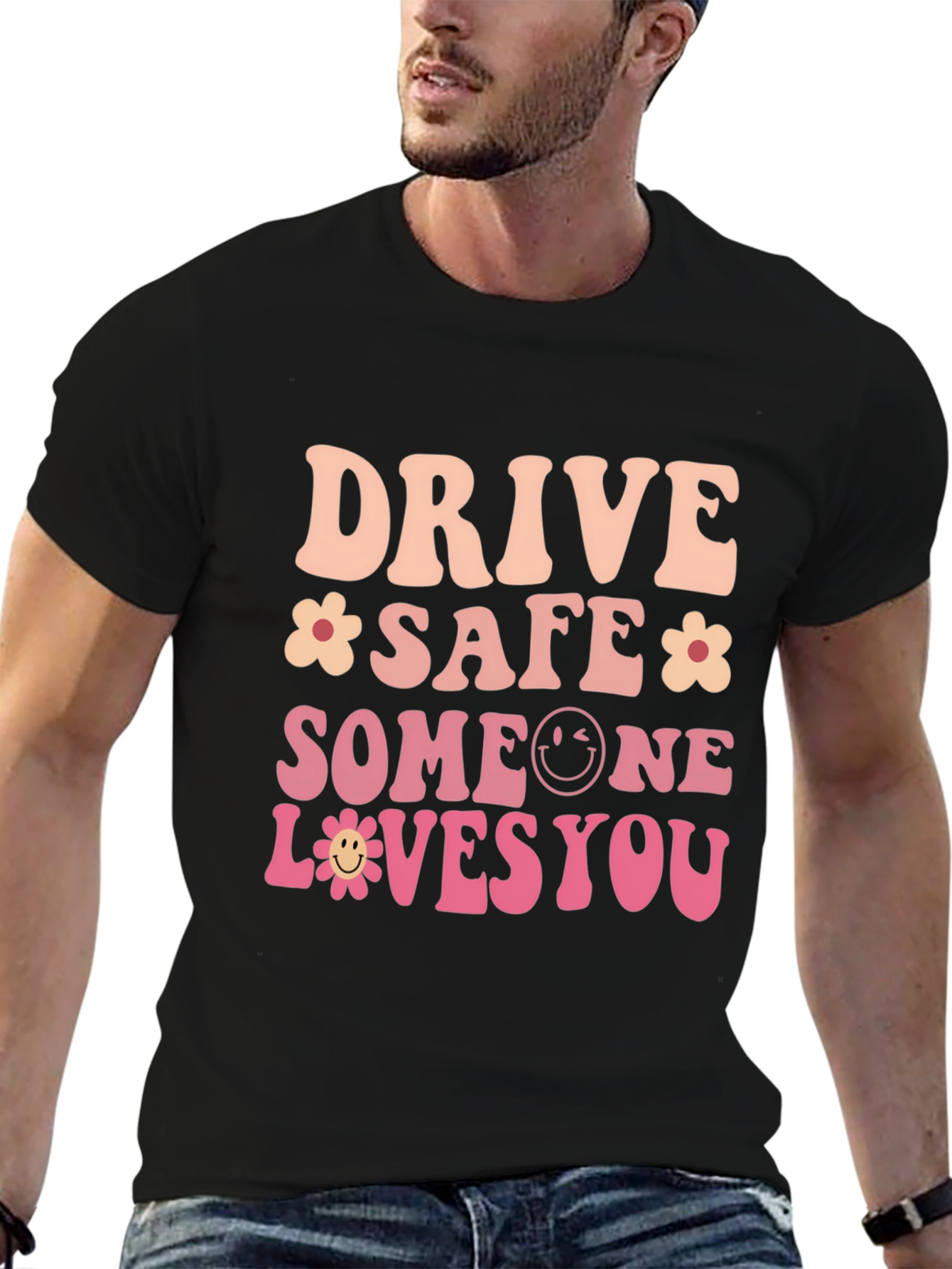 Drive Safe T-Shirt: Retro Groovy Design