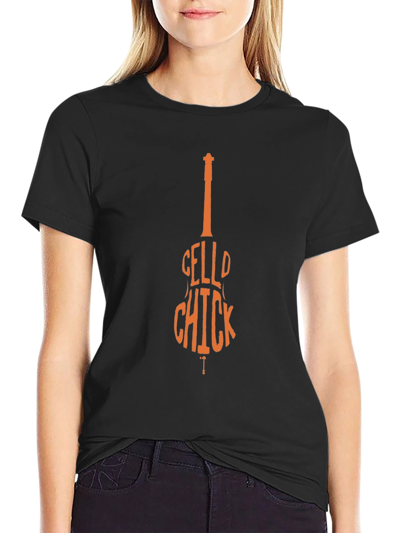 Cello Chick Graphic Tee - Music Lover T-Shirt