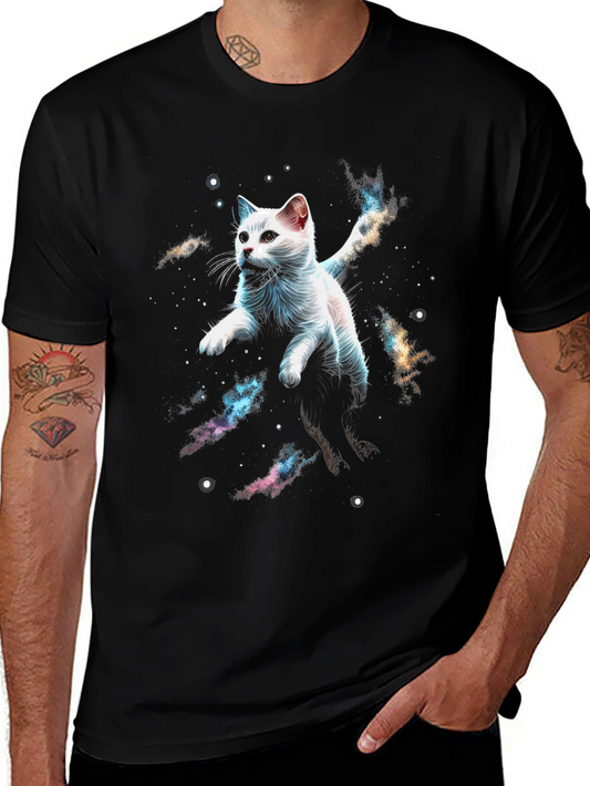Cosmic Cat T-Shirt - Galaxy Kitten Graphic Tee