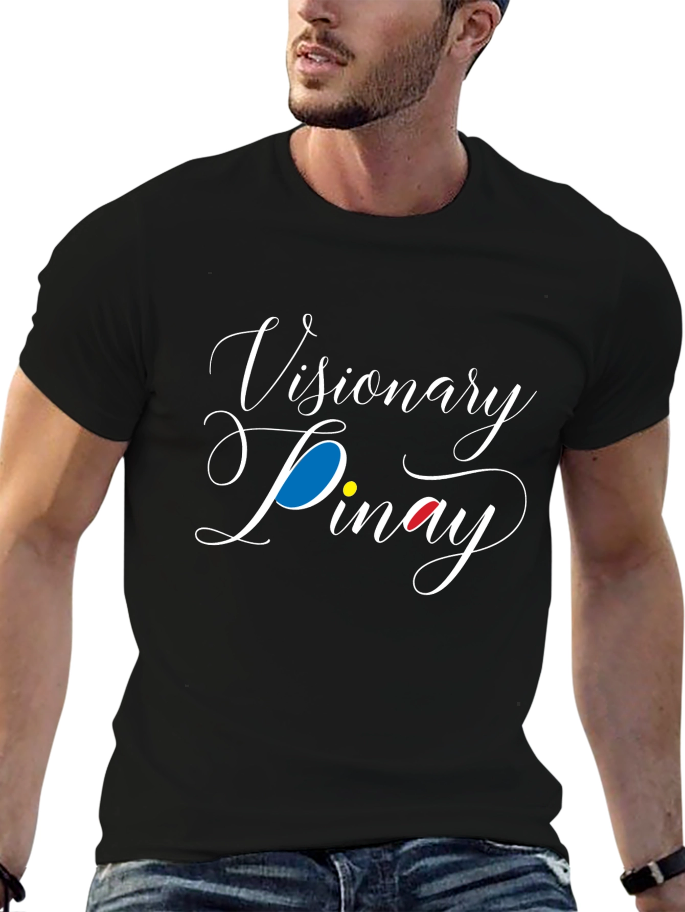 Visionary Pinay Black Graphic T-Shirt