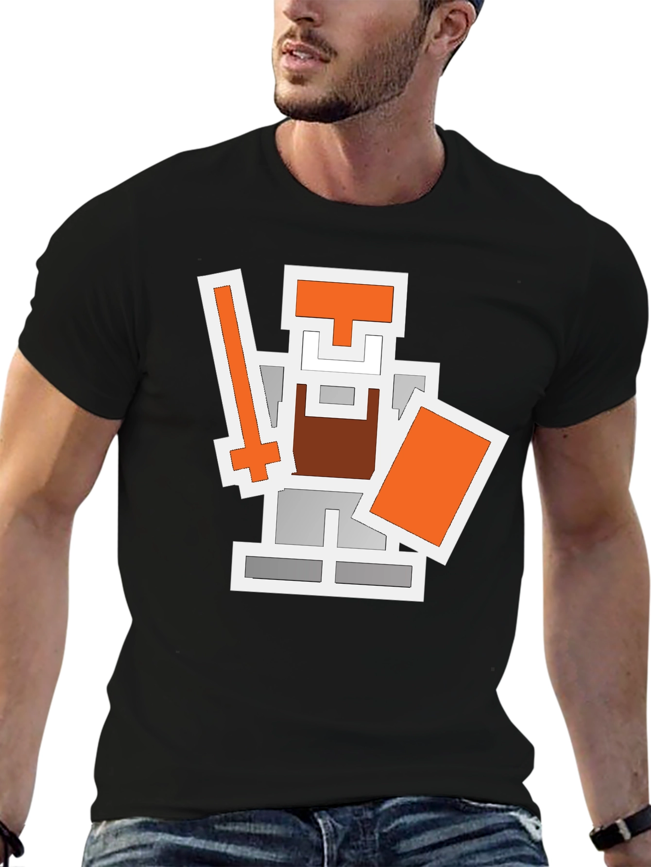 Pixel Knight Graphic Tee - Retro Gaming Shirt