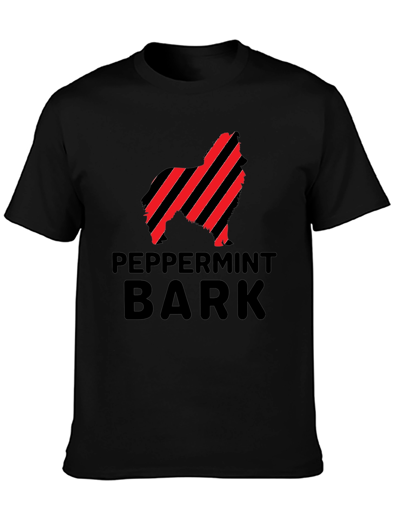 Peppermint Bark Dog Silhouette T-Shirt