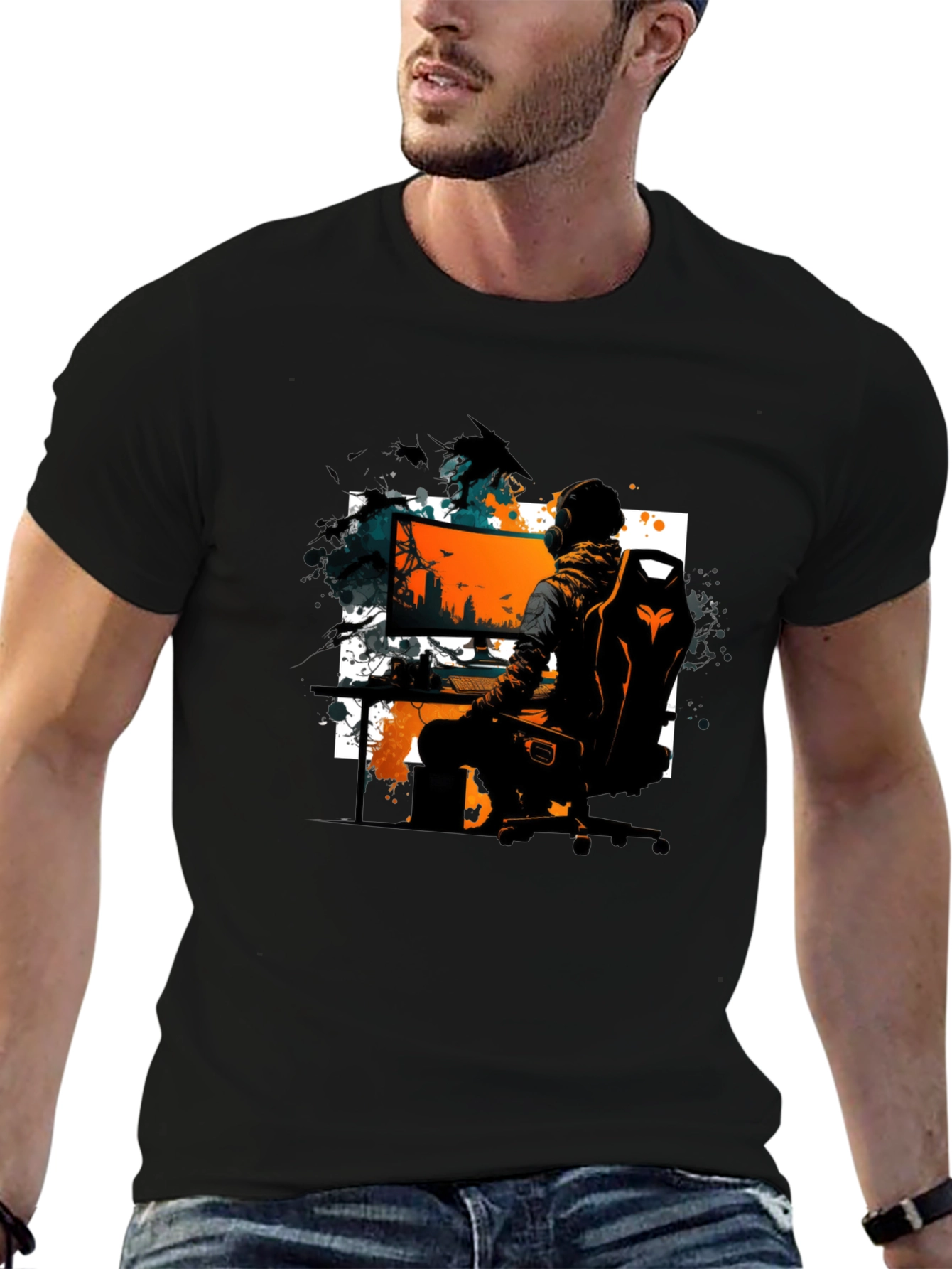 Gamer T-Shirt: Black Graphic Tee for Gaming Enthusiasts