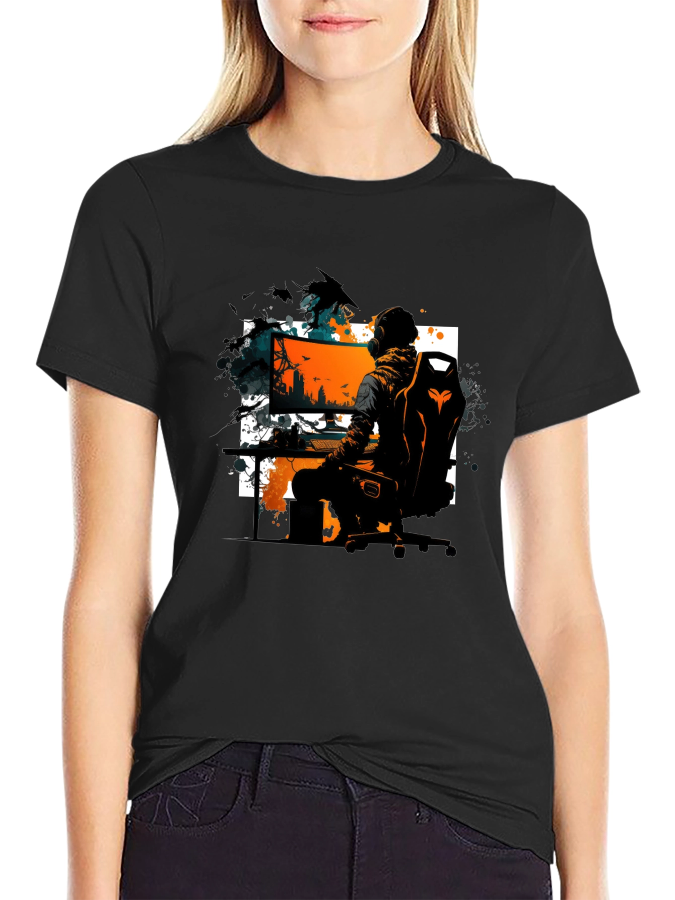 Gamer T-Shirt: Black Graphic Tee for Gaming Enthusiasts