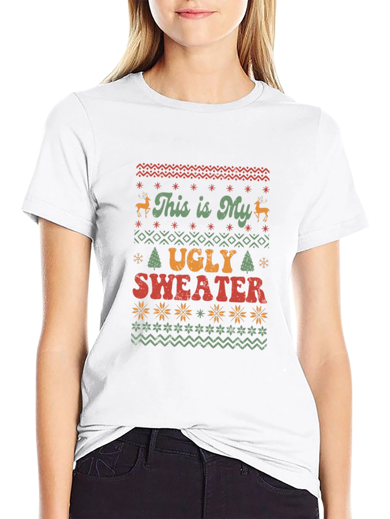 Ugly Sweater T-Shirt - Christmas Holiday Tee