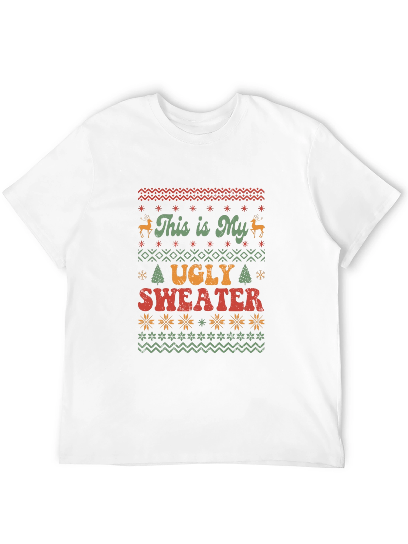 Ugly Sweater T-Shirt - Christmas Holiday Tee
