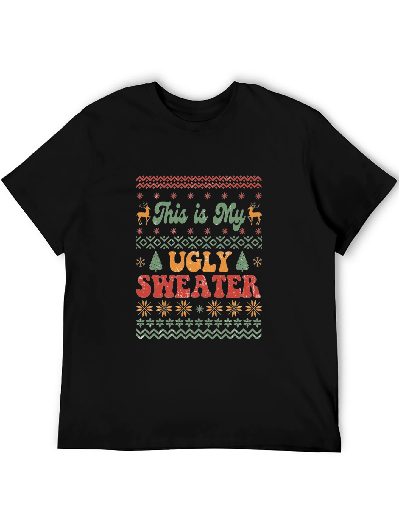 Ugly Sweater T-Shirt - Christmas Holiday Tee